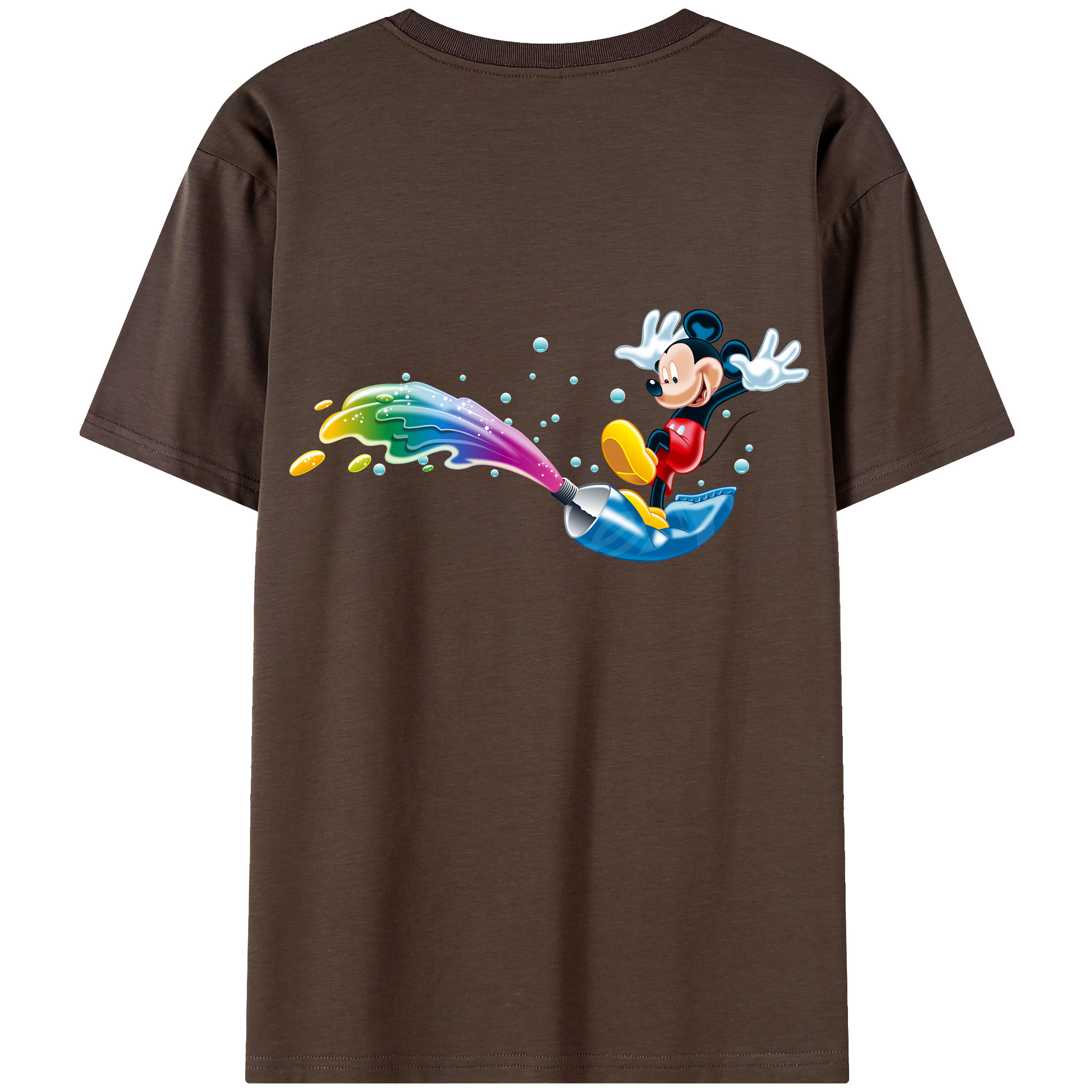 （画像用） ミッキーマウス Mickey Mouse 綿100％半袖Tシャツ（背面プリント）