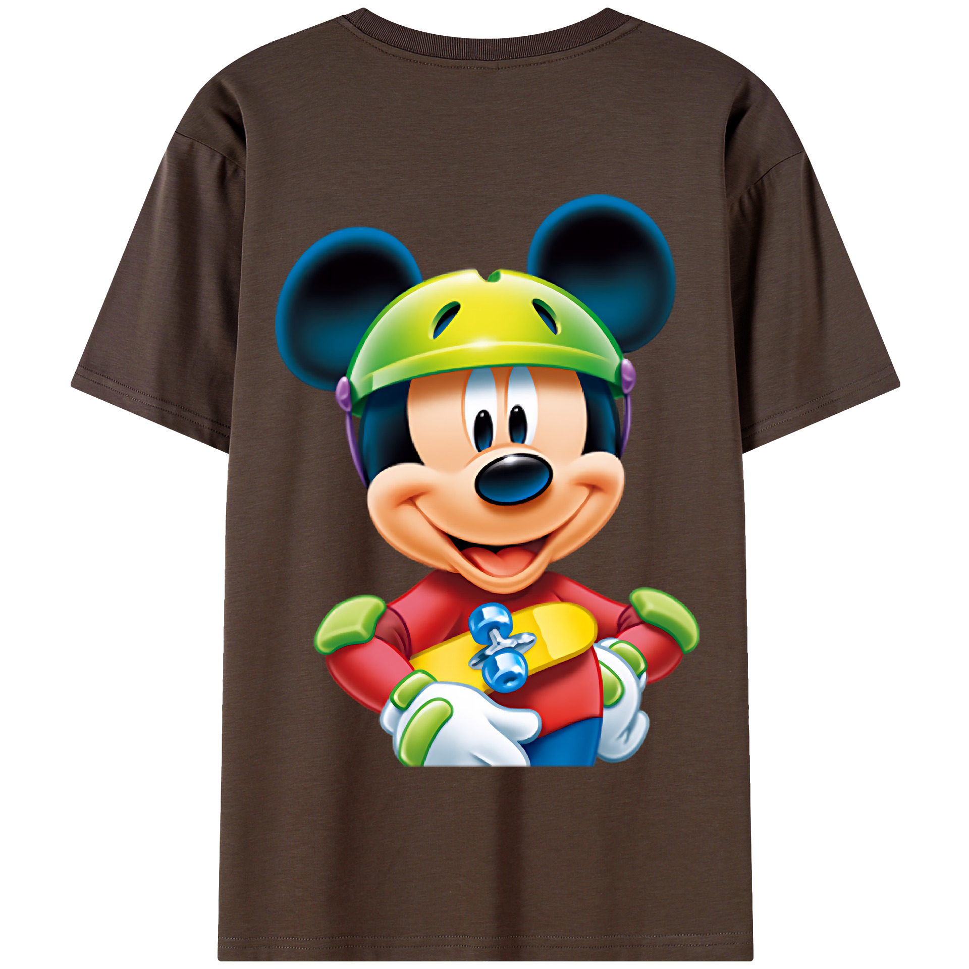 （画像用） ミッキーマウス Mickey Mouse 綿100％半袖Tシャツ（背面プリント）