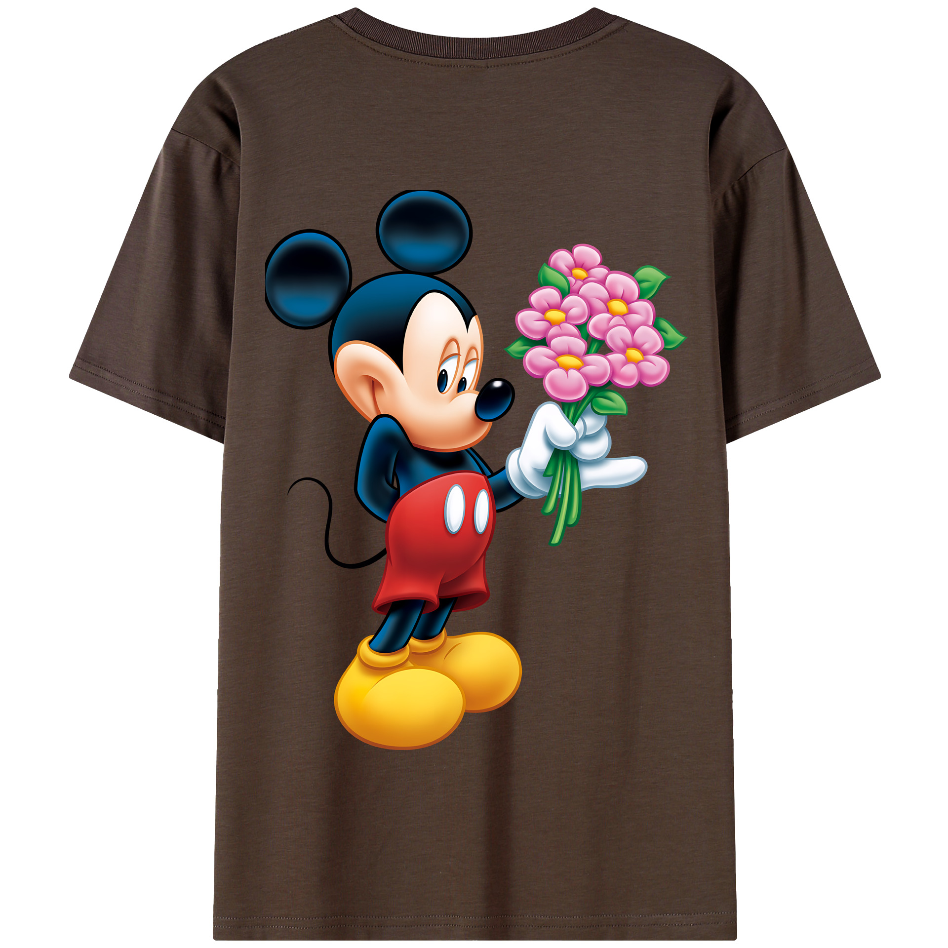 （画像用） ミッキーマウス Mickey Mouse 綿100％半袖Tシャツ（背面プリント）