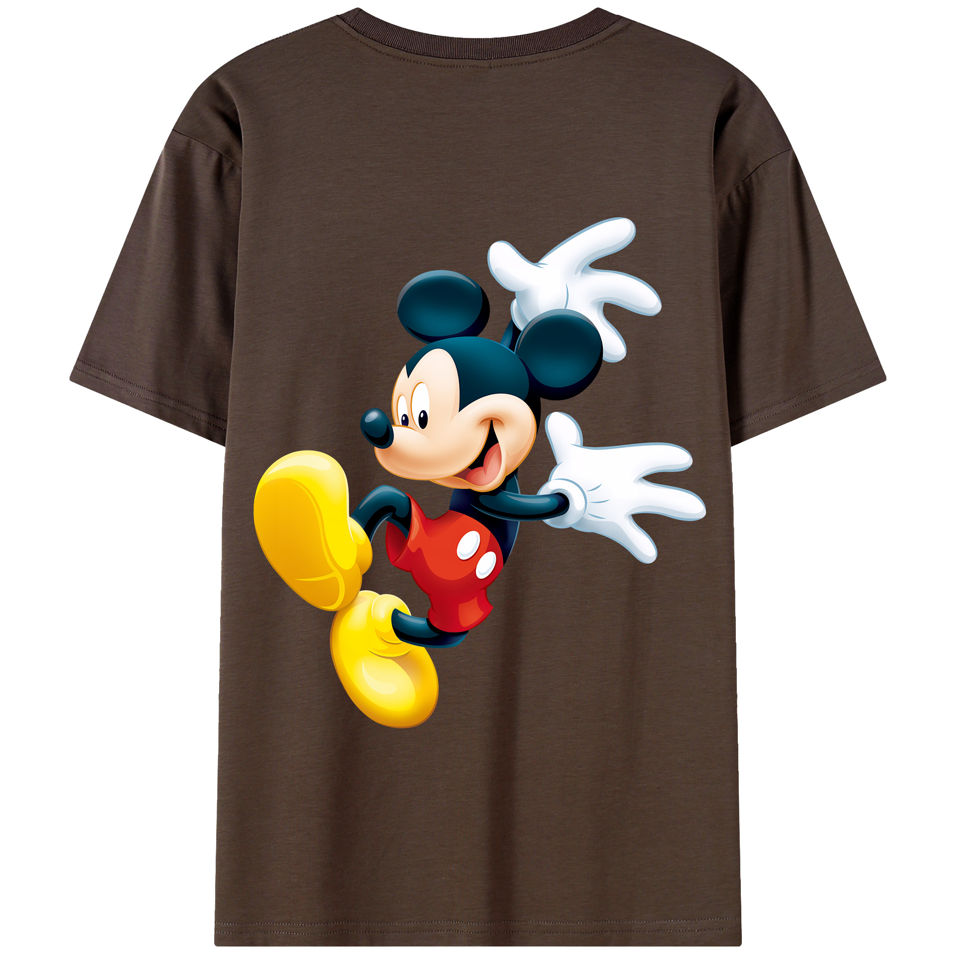 （画像用） ミッキーマウス Mickey Mouse 綿100％半袖Tシャツ（背面プリント）
