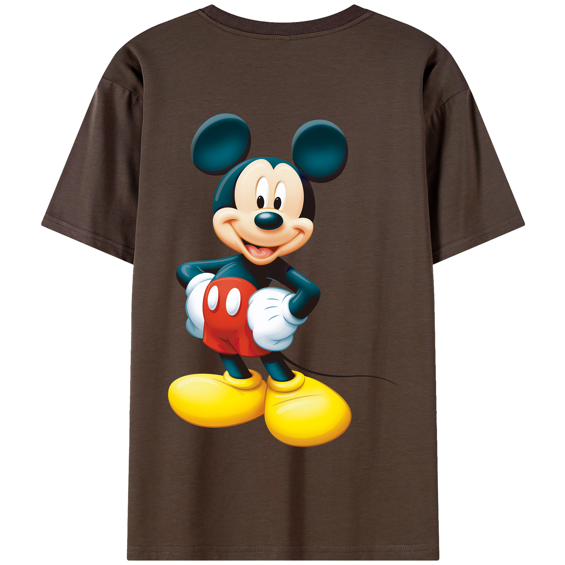 （画像用） ミッキーマウス Mickey Mouse 綿100％半袖Tシャツ（背面プリント）