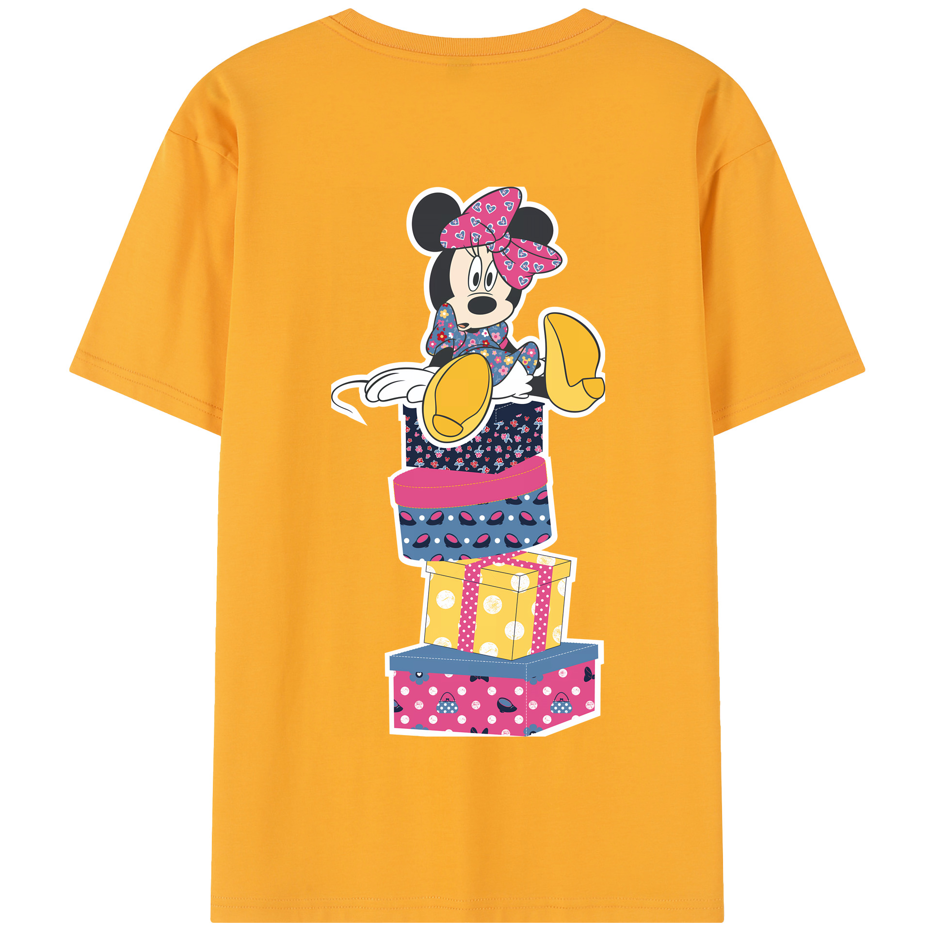 （画像用） ミッキーマウス Mickey Mouse 綿100％半袖Tシャツ（背面プリント）