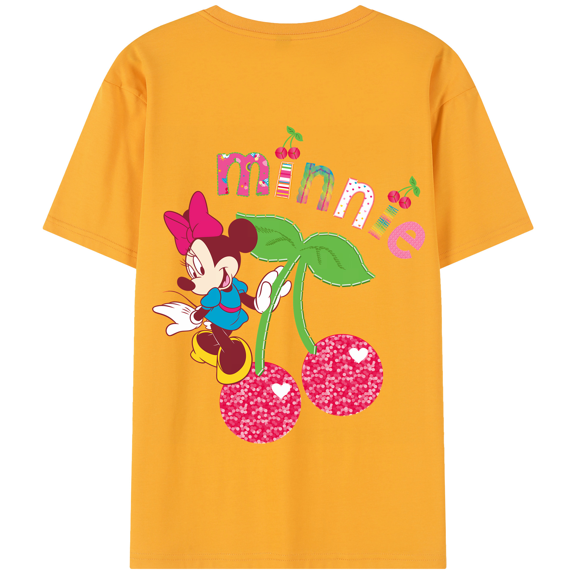 （画像用） ミッキーマウス Mickey Mouse 綿100％半袖Tシャツ（背面プリント）