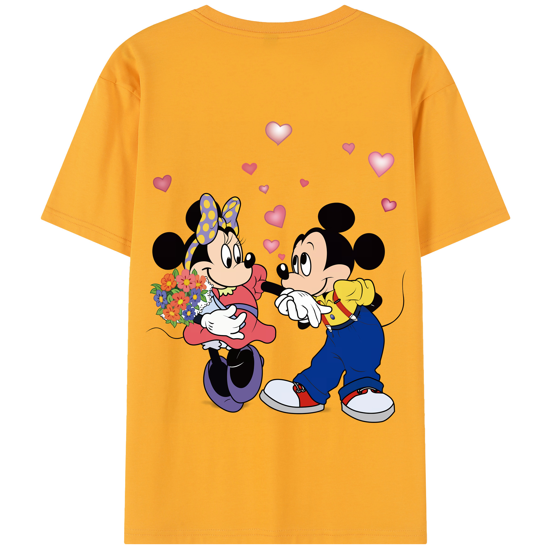 （画像用） ミッキーマウス Mickey Mouse 綿100％半袖Tシャツ（背面プリント）