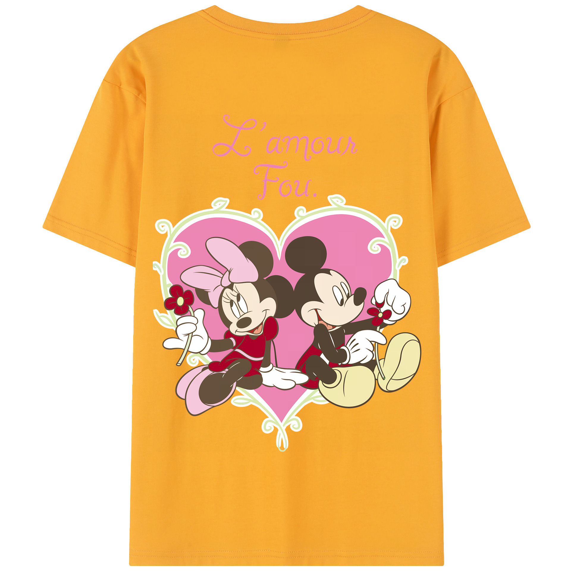 （画像用） ミッキーマウス Mickey Mouse 綿100％半袖Tシャツ（背面プリント）