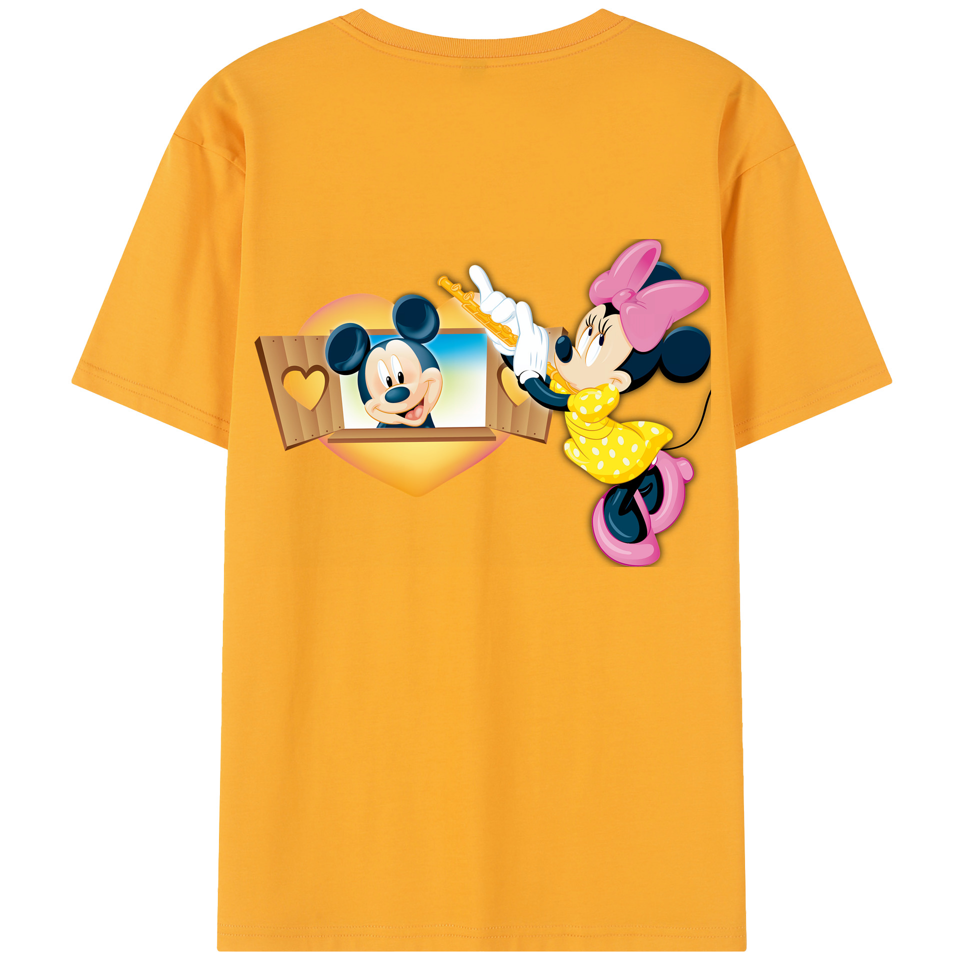 （画像用） ミッキーマウス Mickey Mouse 綿100％半袖Tシャツ（背面プリント）