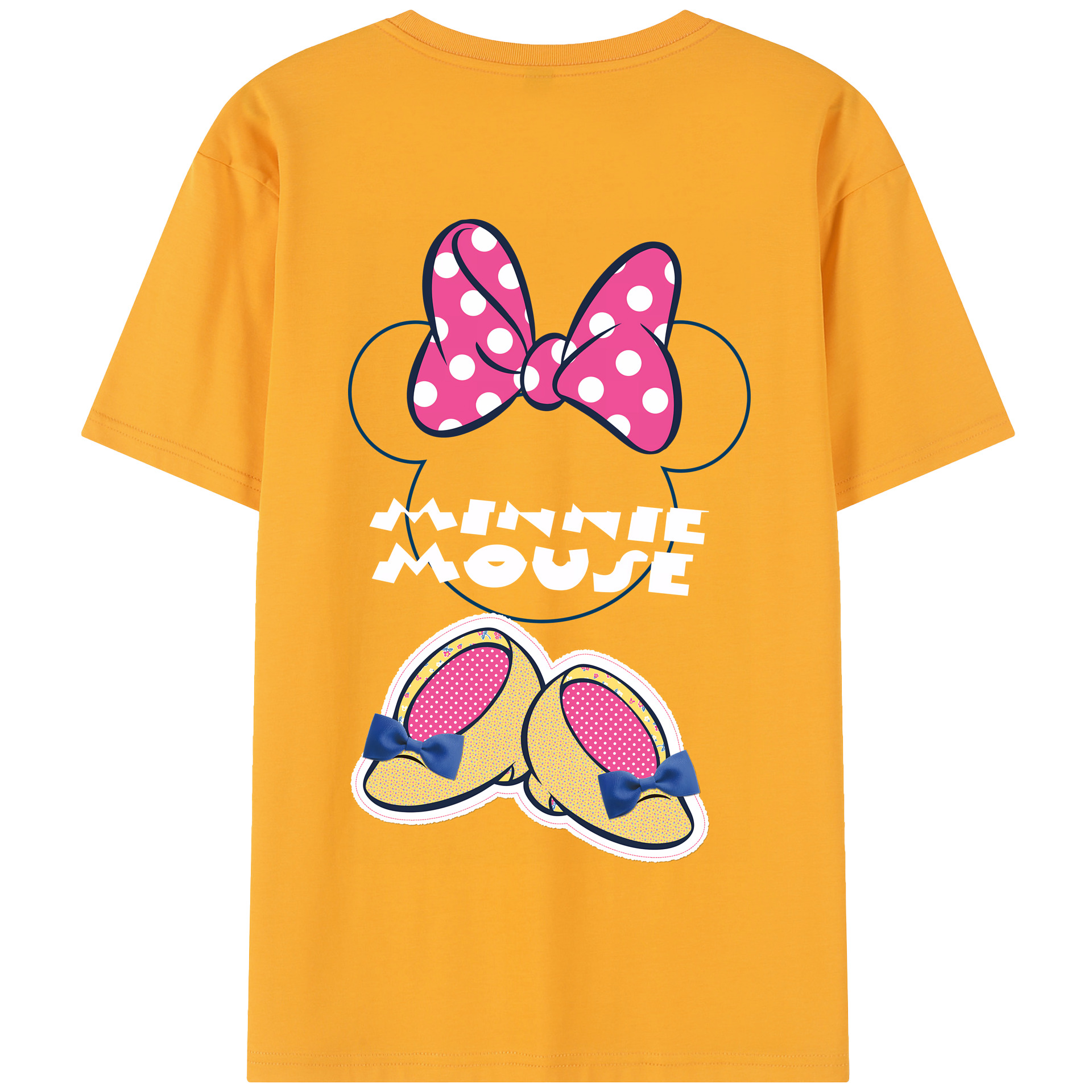 （画像用） ミッキーマウス Mickey Mouse 綿100％半袖Tシャツ（背面プリント）