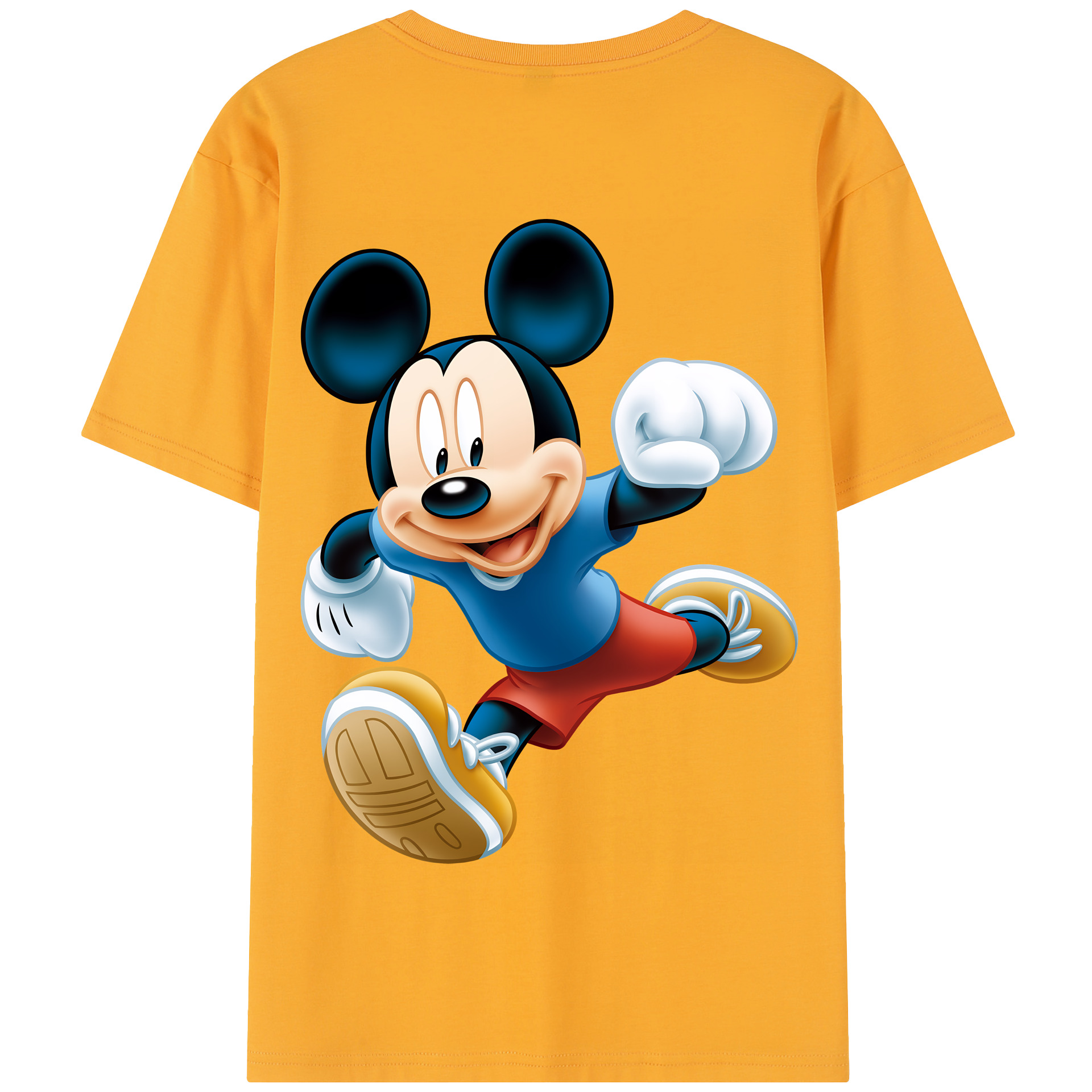 （画像用） ミッキーマウス Mickey Mouse 綿100％半袖Tシャツ（背面プリント）