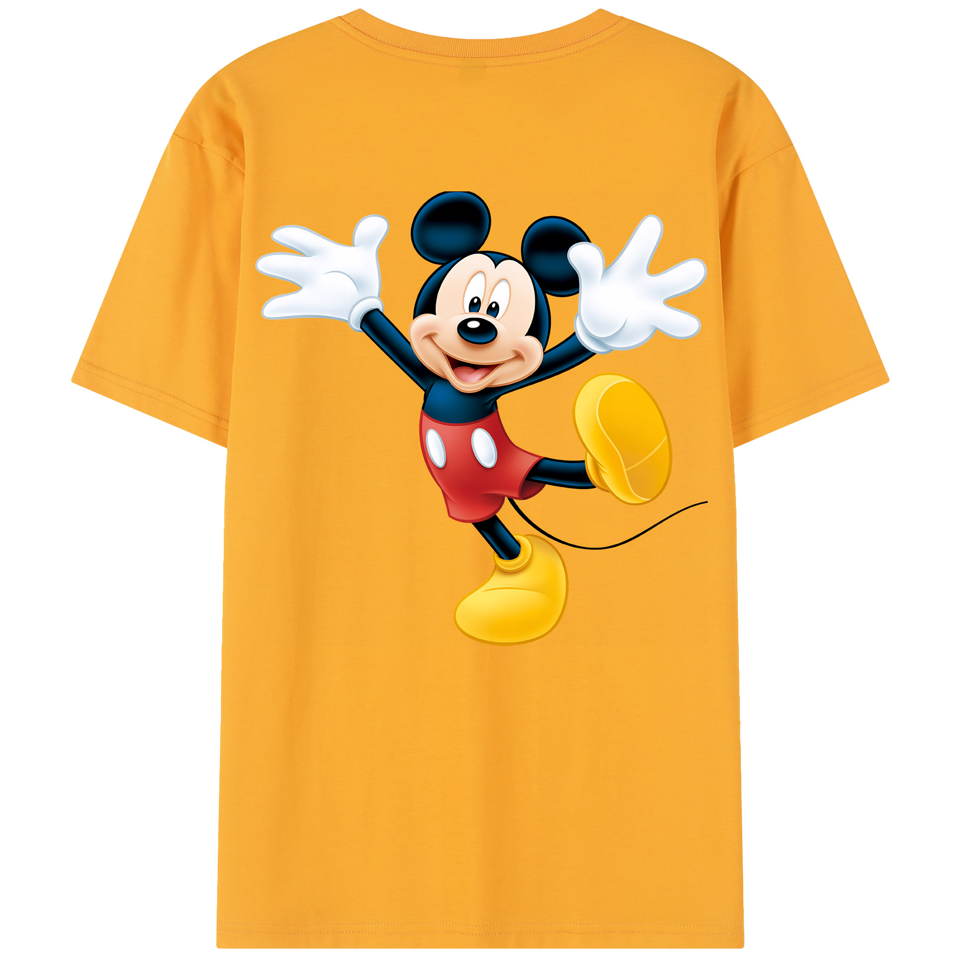 （画像用） ミッキーマウス Mickey Mouse 綿100％半袖Tシャツ（背面プリント）