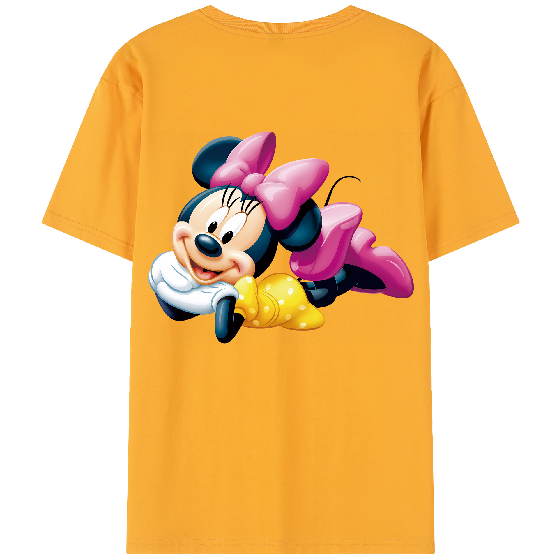 （画像用） ミッキーマウス Mickey Mouse 綿100％半袖Tシャツ（背面プリント）
