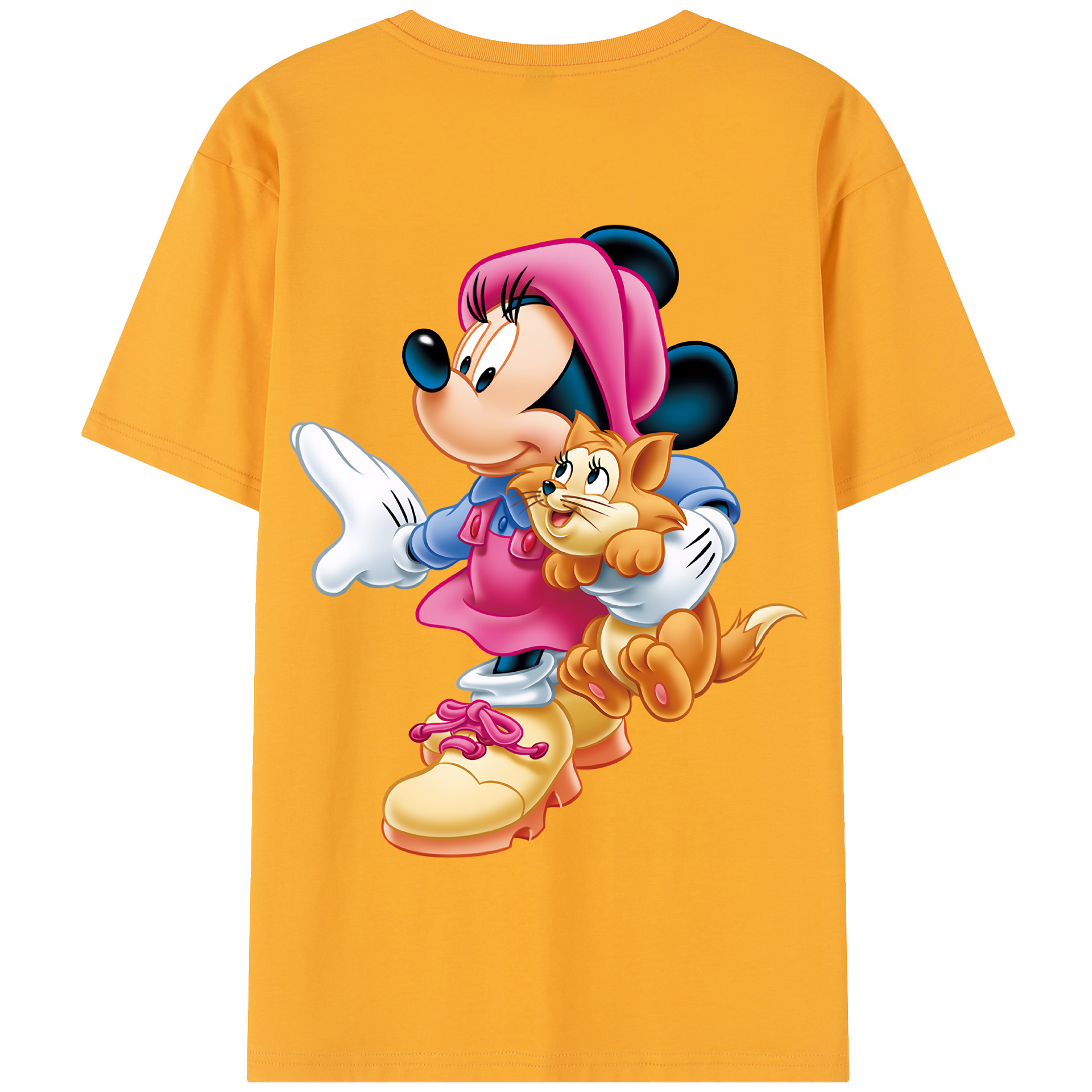 （画像用） ミッキーマウス Mickey Mouse 綿100％半袖Tシャツ（背面プリント）