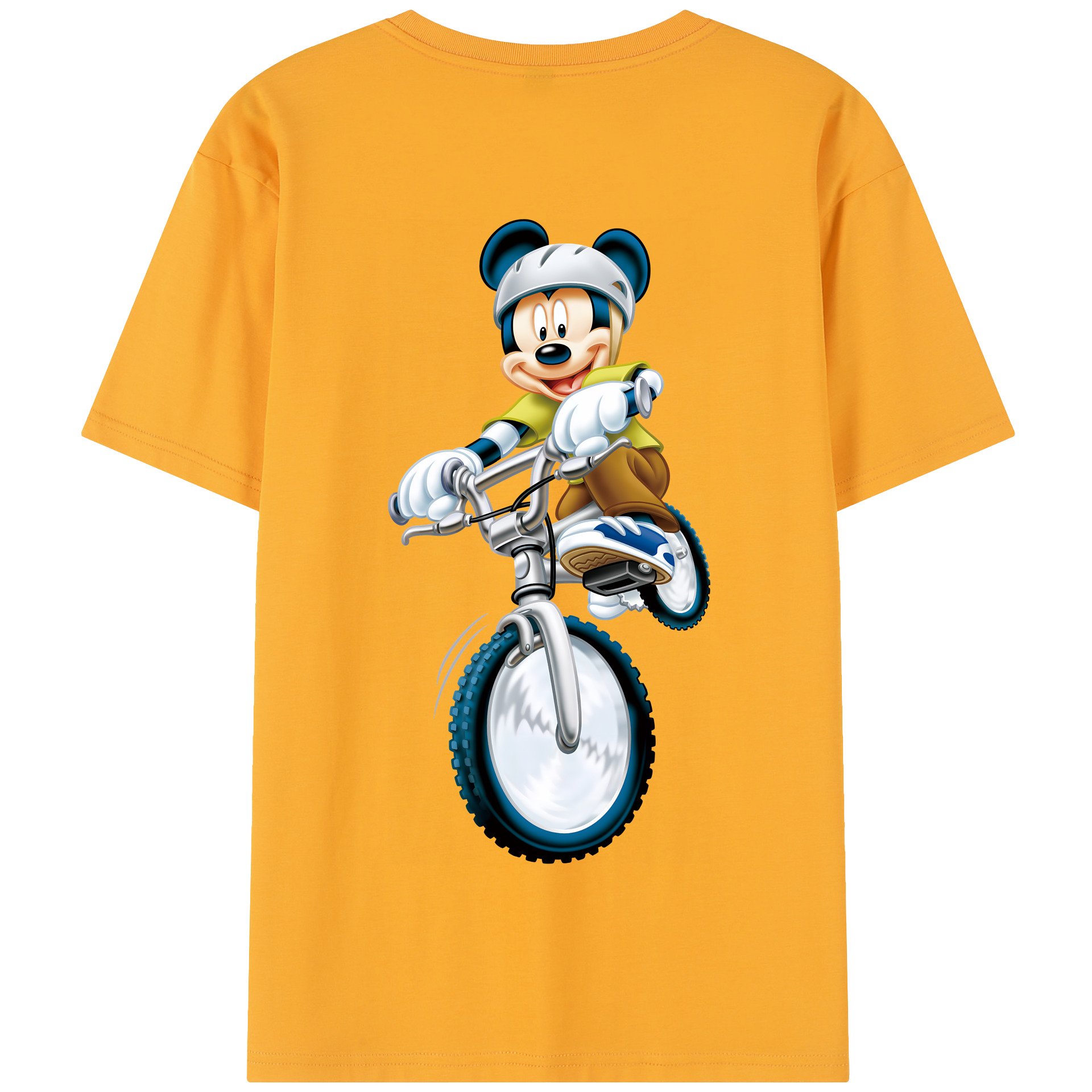 （画像用） ミッキーマウス Mickey Mouse 綿100％半袖Tシャツ（背面プリント）