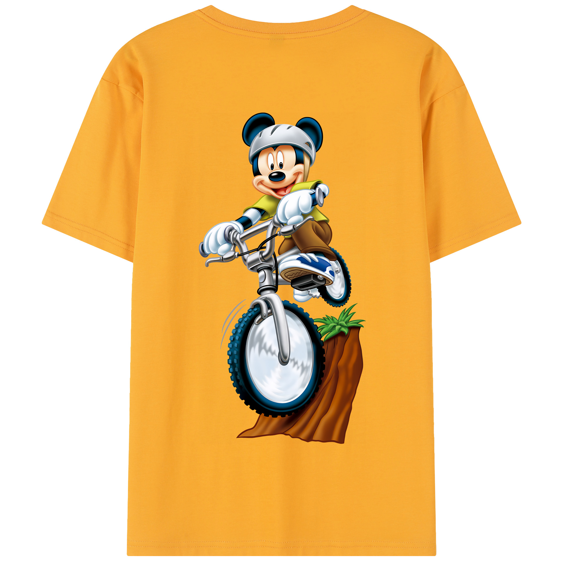 （画像用） ミッキーマウス Mickey Mouse 綿100％半袖Tシャツ（背面プリント）