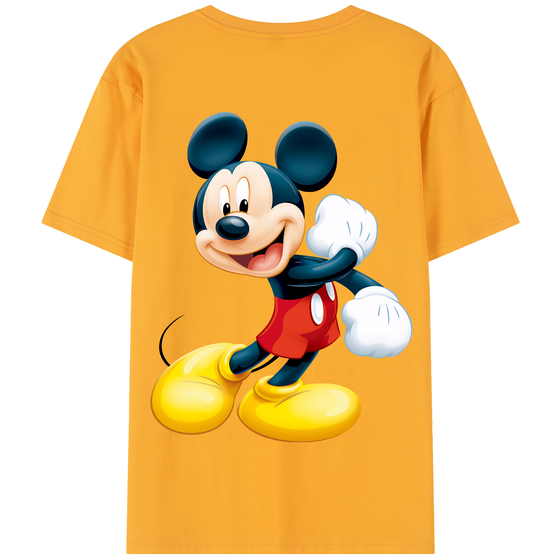 （画像用） ミッキーマウス Mickey Mouse 綿100％半袖Tシャツ（背面プリント）