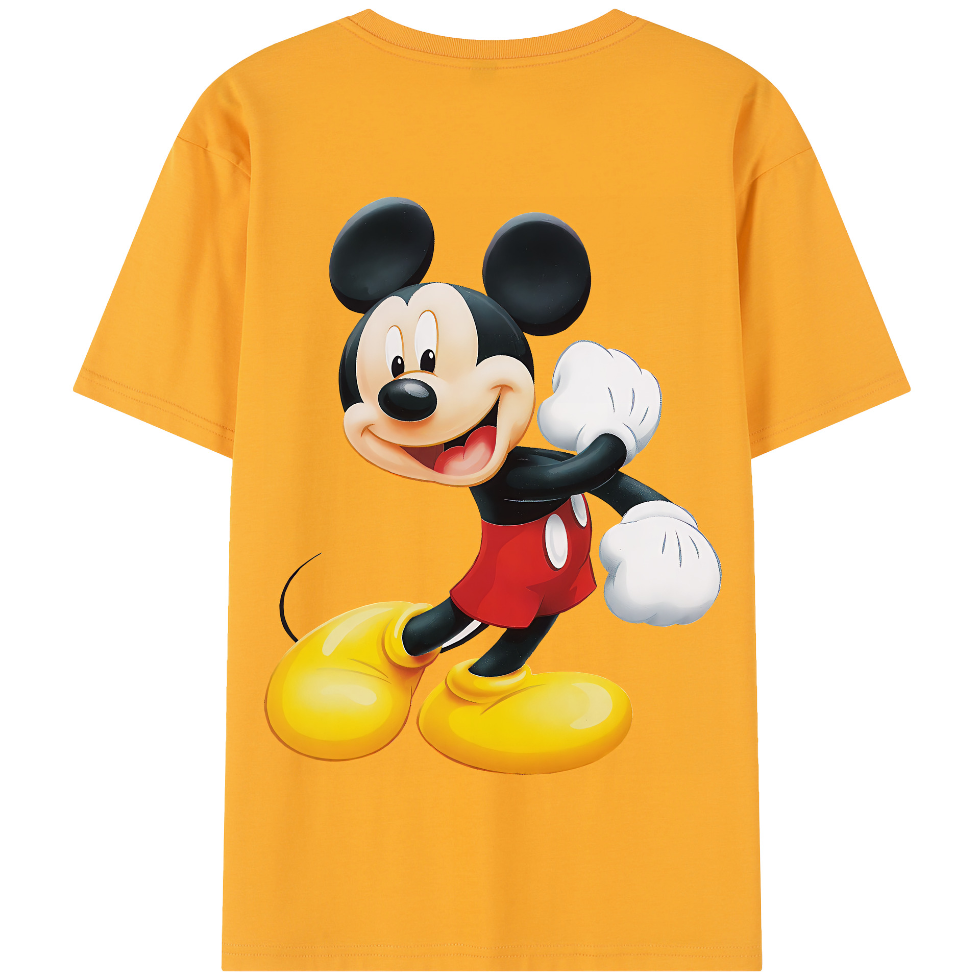 （画像用） ミッキーマウス Mickey Mouse 綿100％半袖Tシャツ（背面プリント）