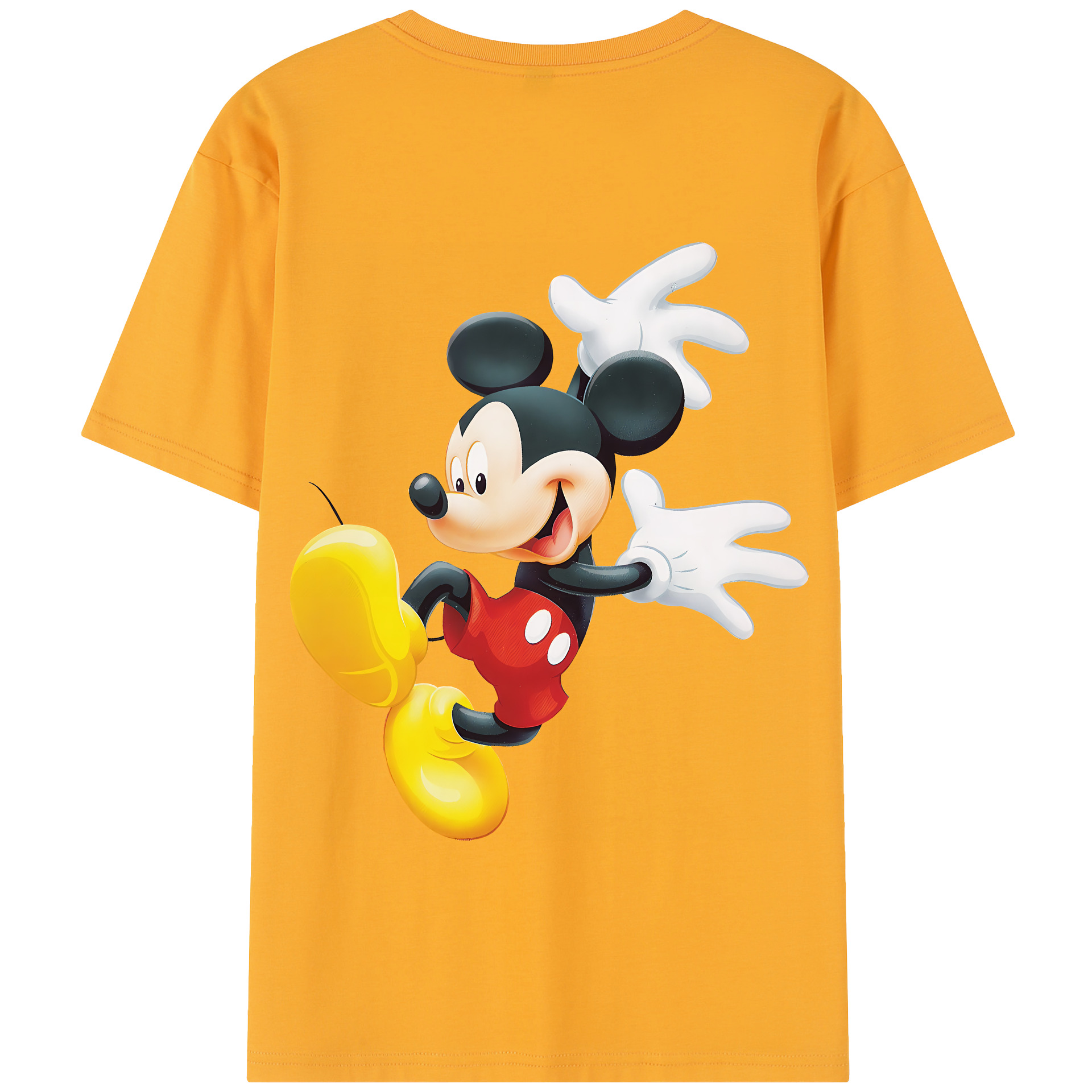 （画像用） ミッキーマウス Mickey Mouse 綿100％半袖Tシャツ（背面プリント）