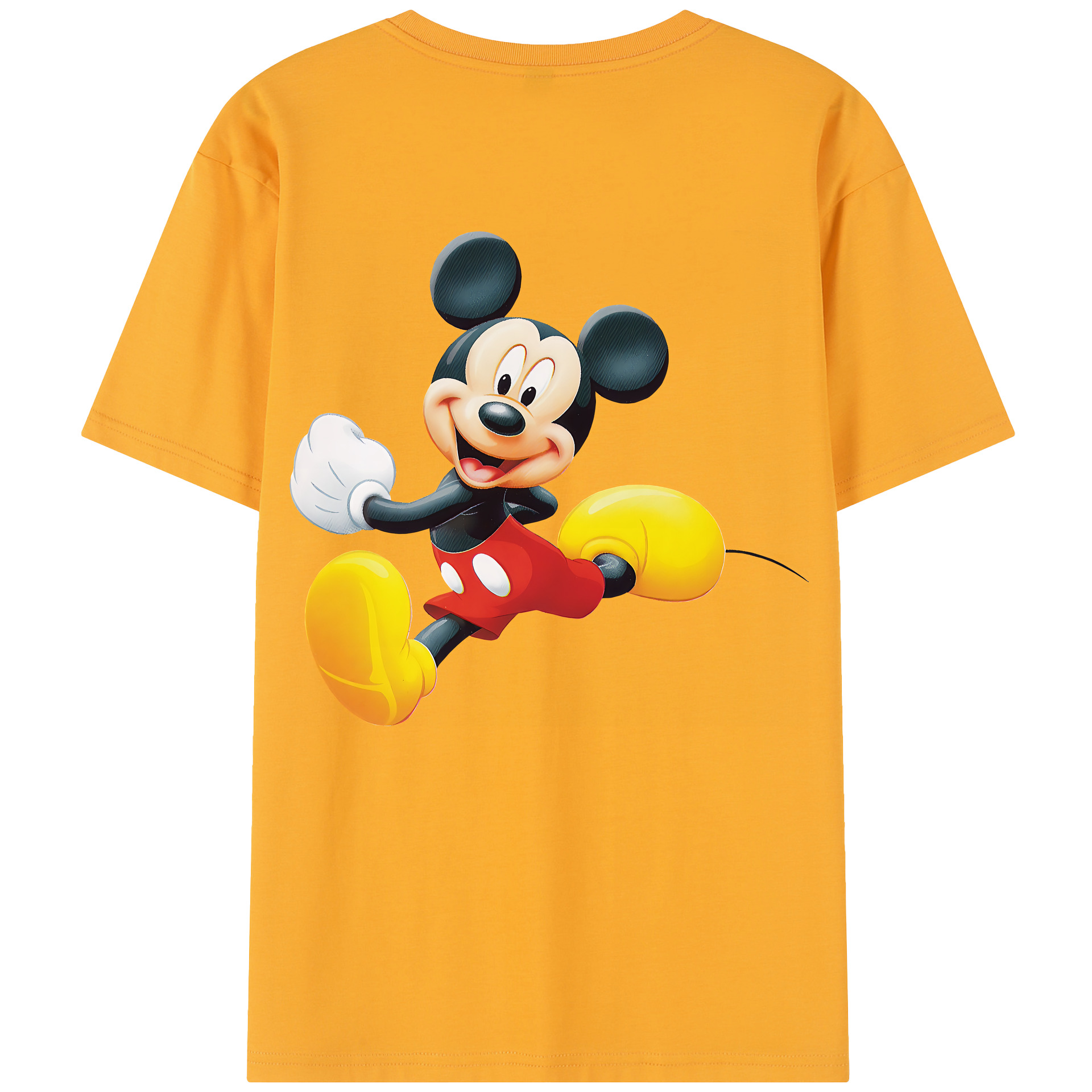 （画像用） ミッキーマウス Mickey Mouse 綿100％半袖Tシャツ（背面プリント）