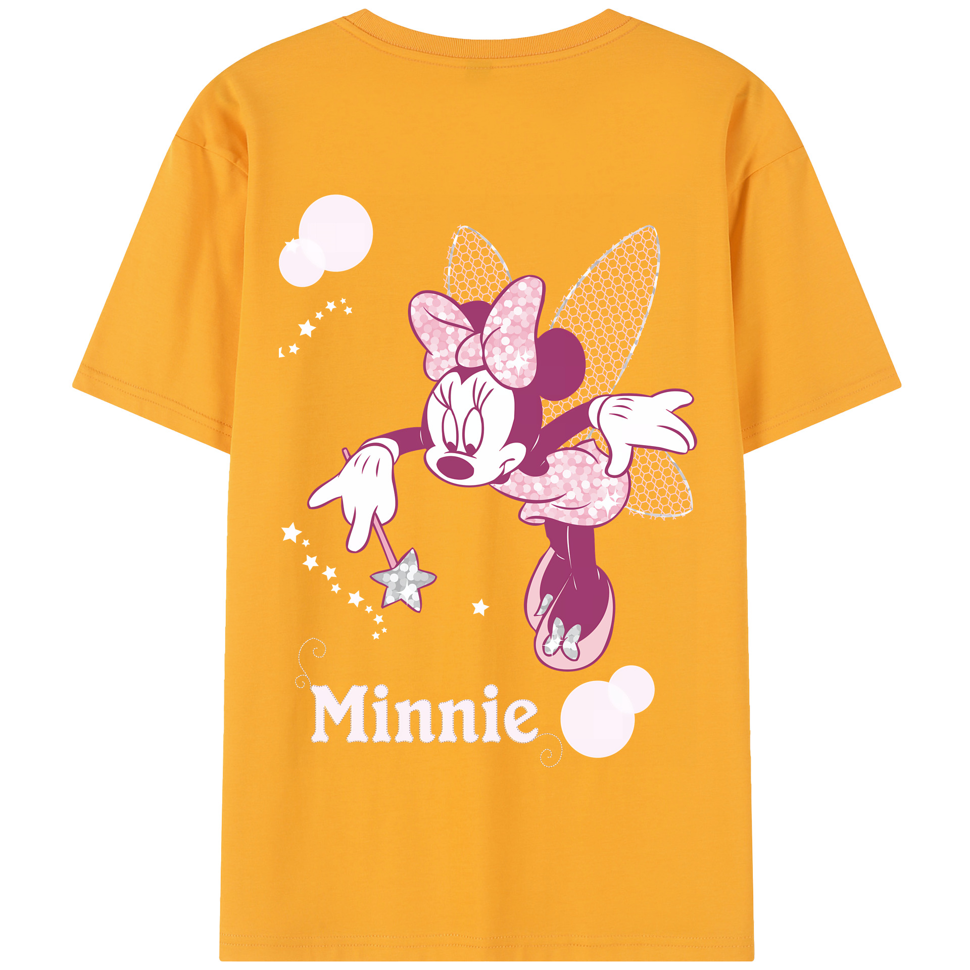 （画像用） ミッキーマウス Mickey Mouse 綿100％半袖Tシャツ（背面プリント）
