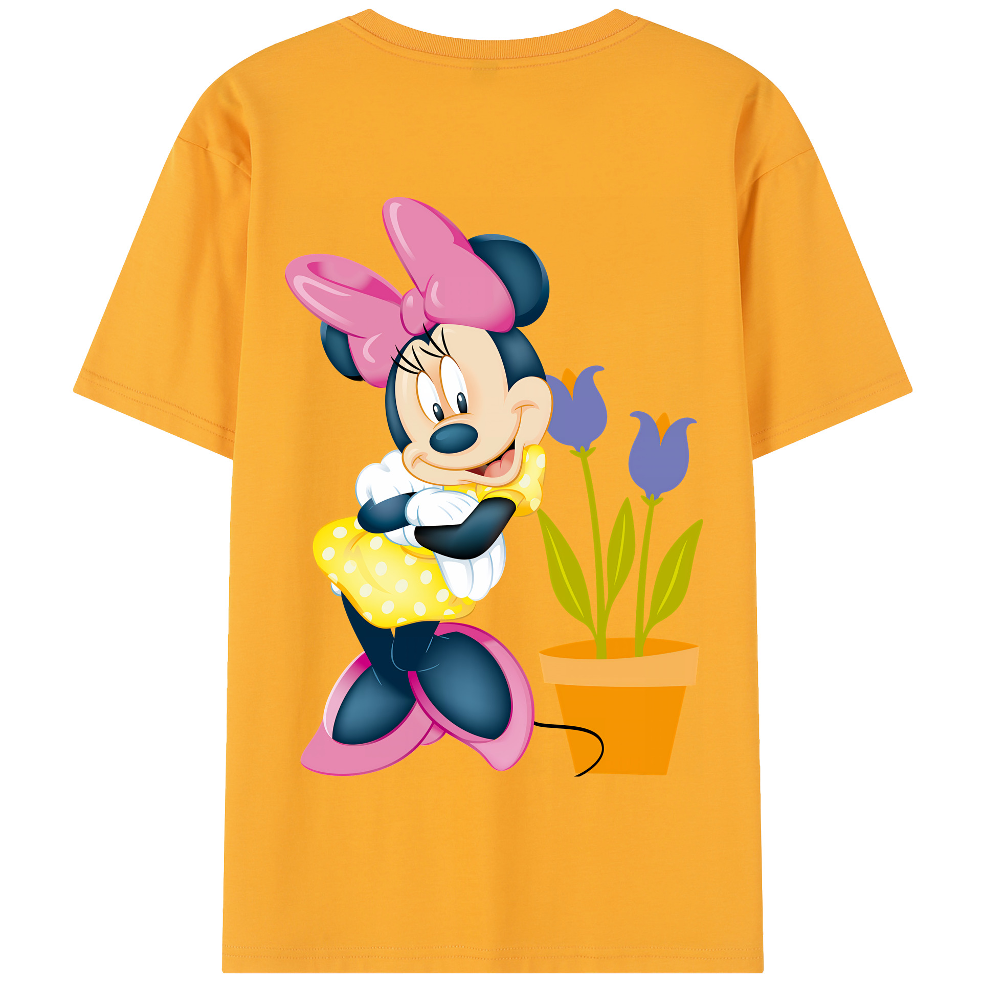 （画像用） ミッキーマウス Mickey Mouse 綿100％半袖Tシャツ（背面プリント）