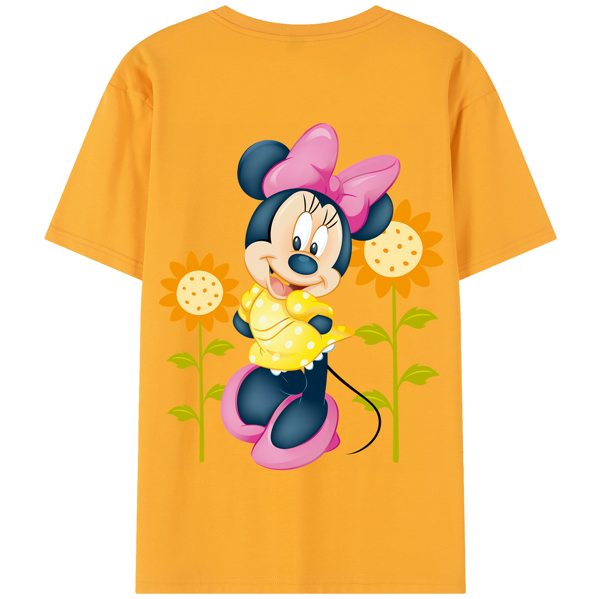 （画像用） ミッキーマウス Mickey Mouse 綿100％半袖Tシャツ（背面プリント）