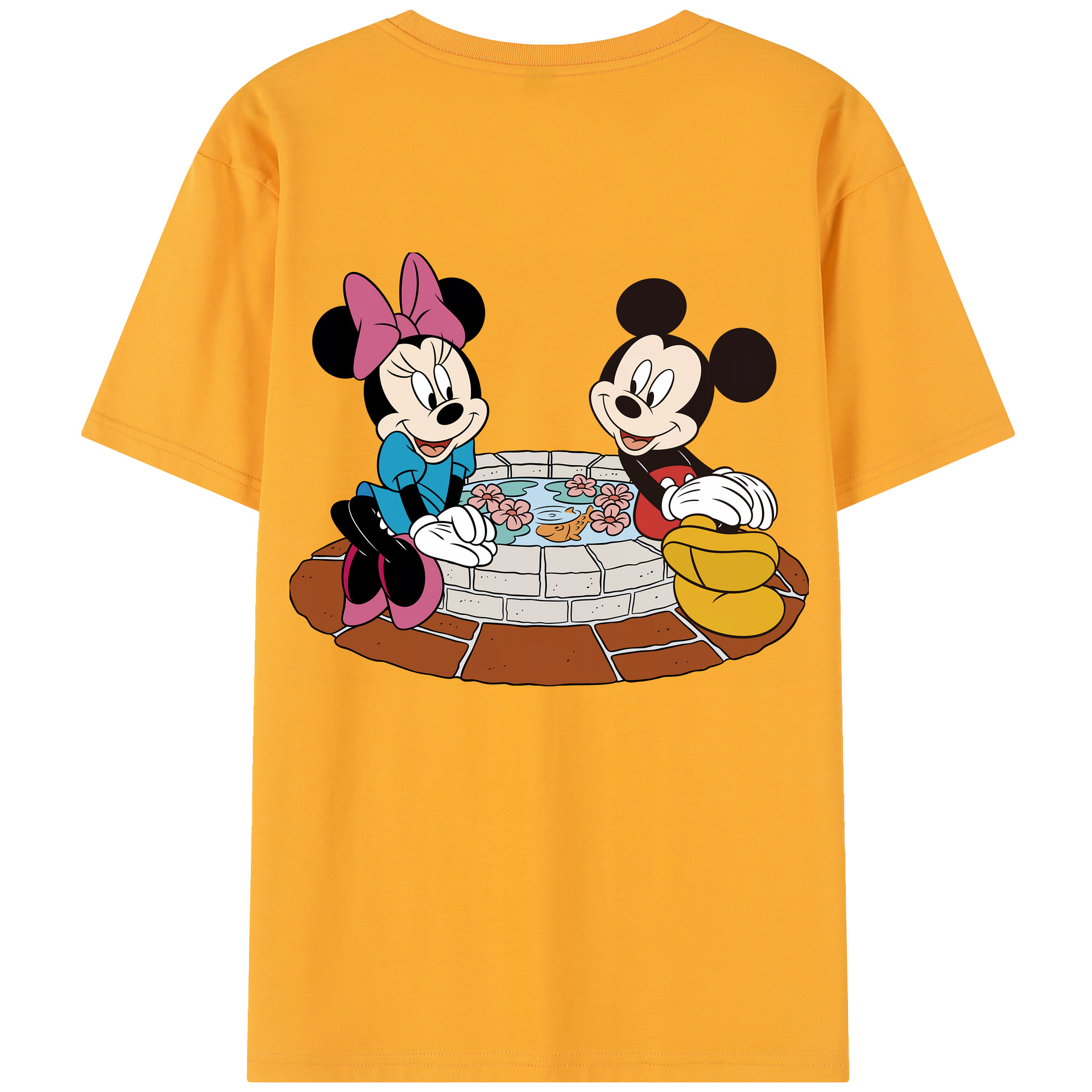 （画像用） ミッキーマウス Mickey Mouse 綿100％半袖Tシャツ（背面プリント）
