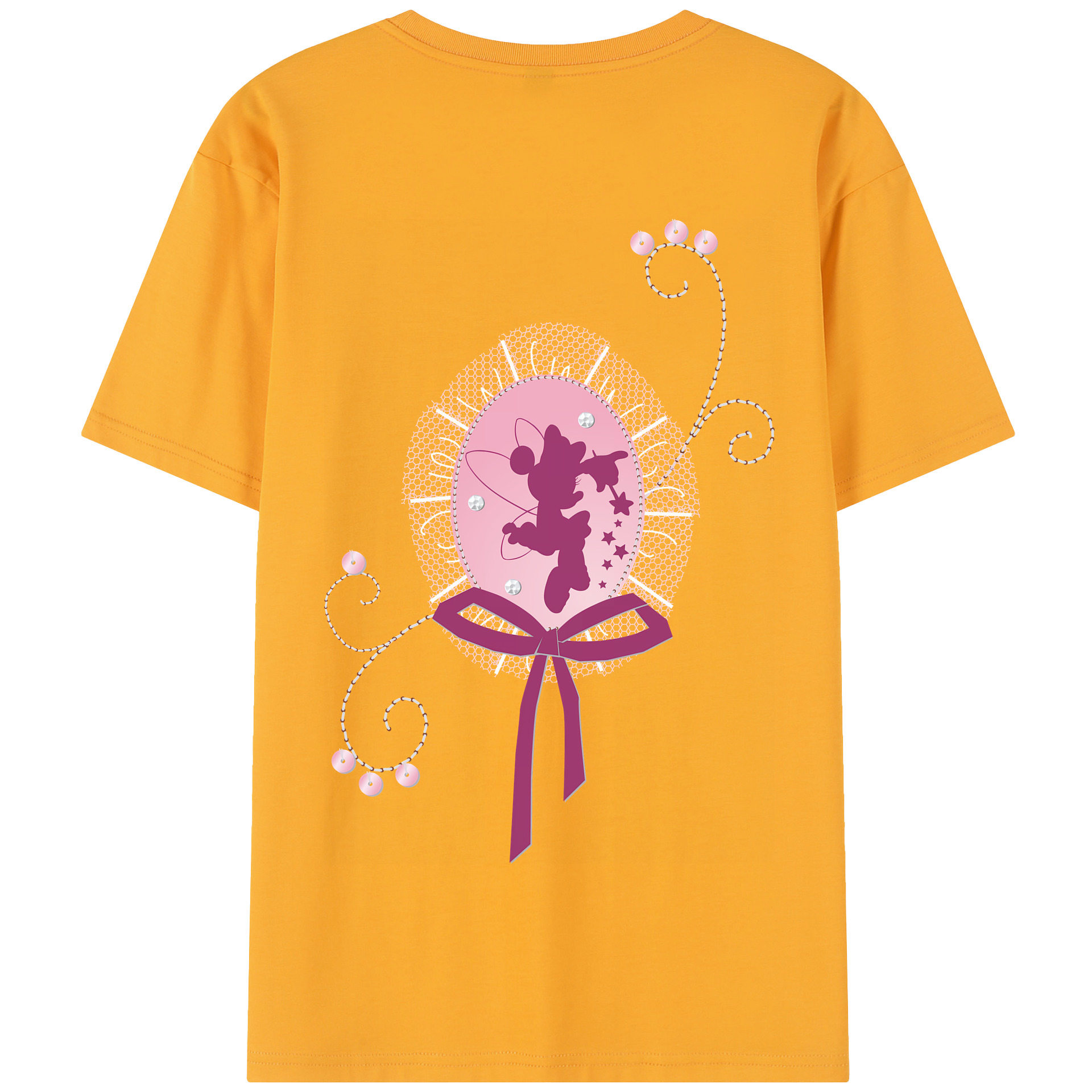 （画像用） ミッキーマウス Mickey Mouse 綿100％半袖Tシャツ（背面プリント）