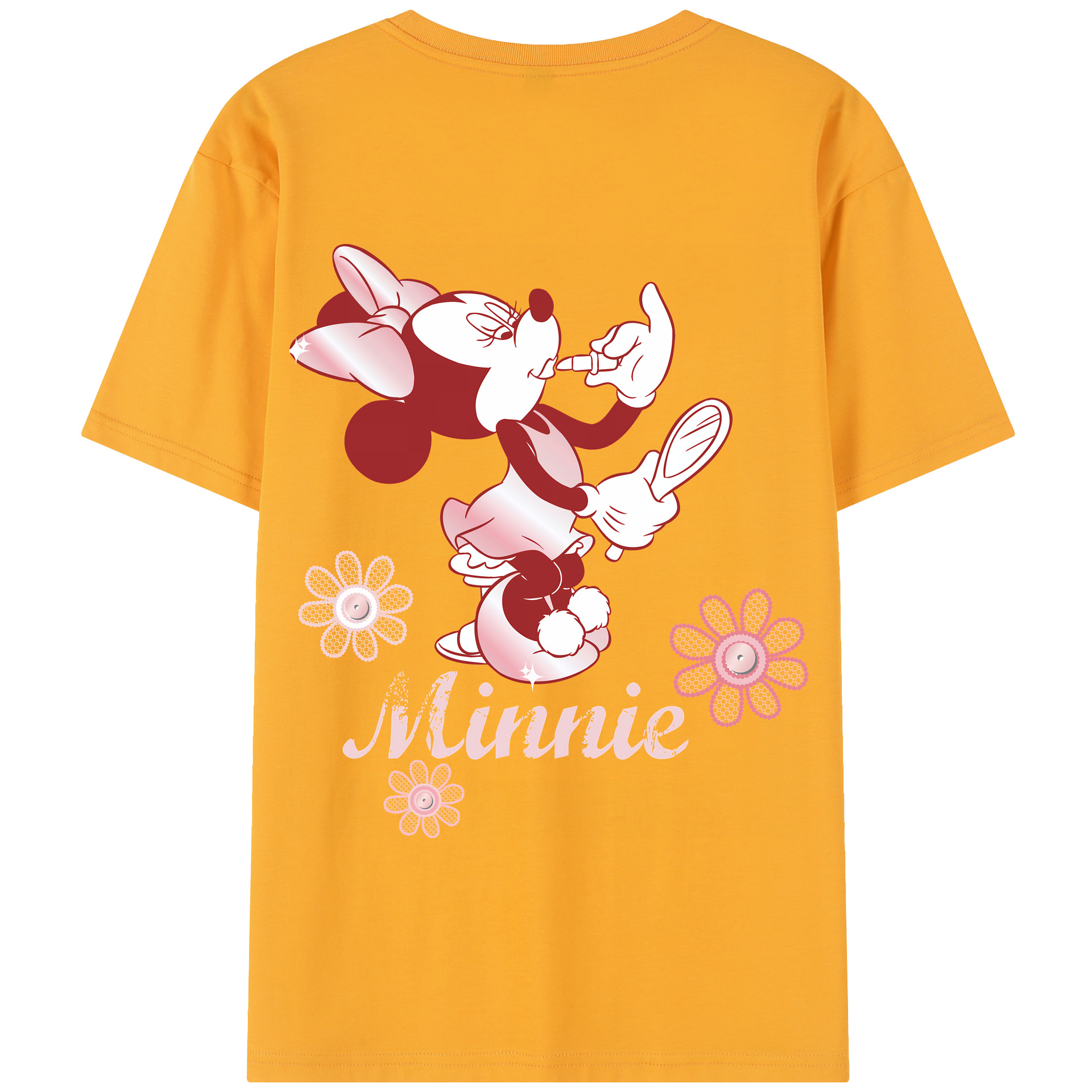 （画像用） ミッキーマウス Mickey Mouse 綿100％半袖Tシャツ（背面プリント）