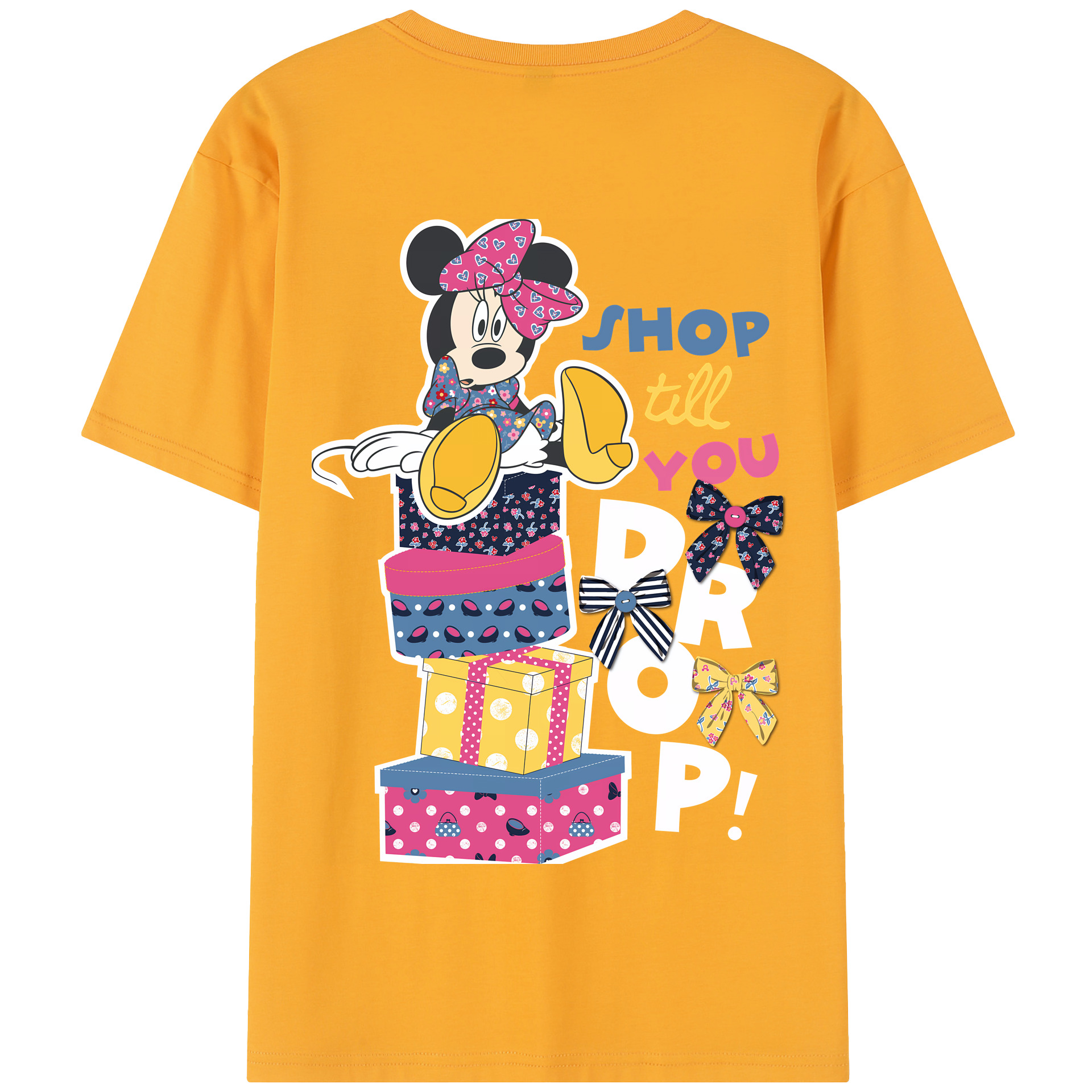 （画像用） ミッキーマウス Mickey Mouse 綿100％半袖Tシャツ（背面プリント）
