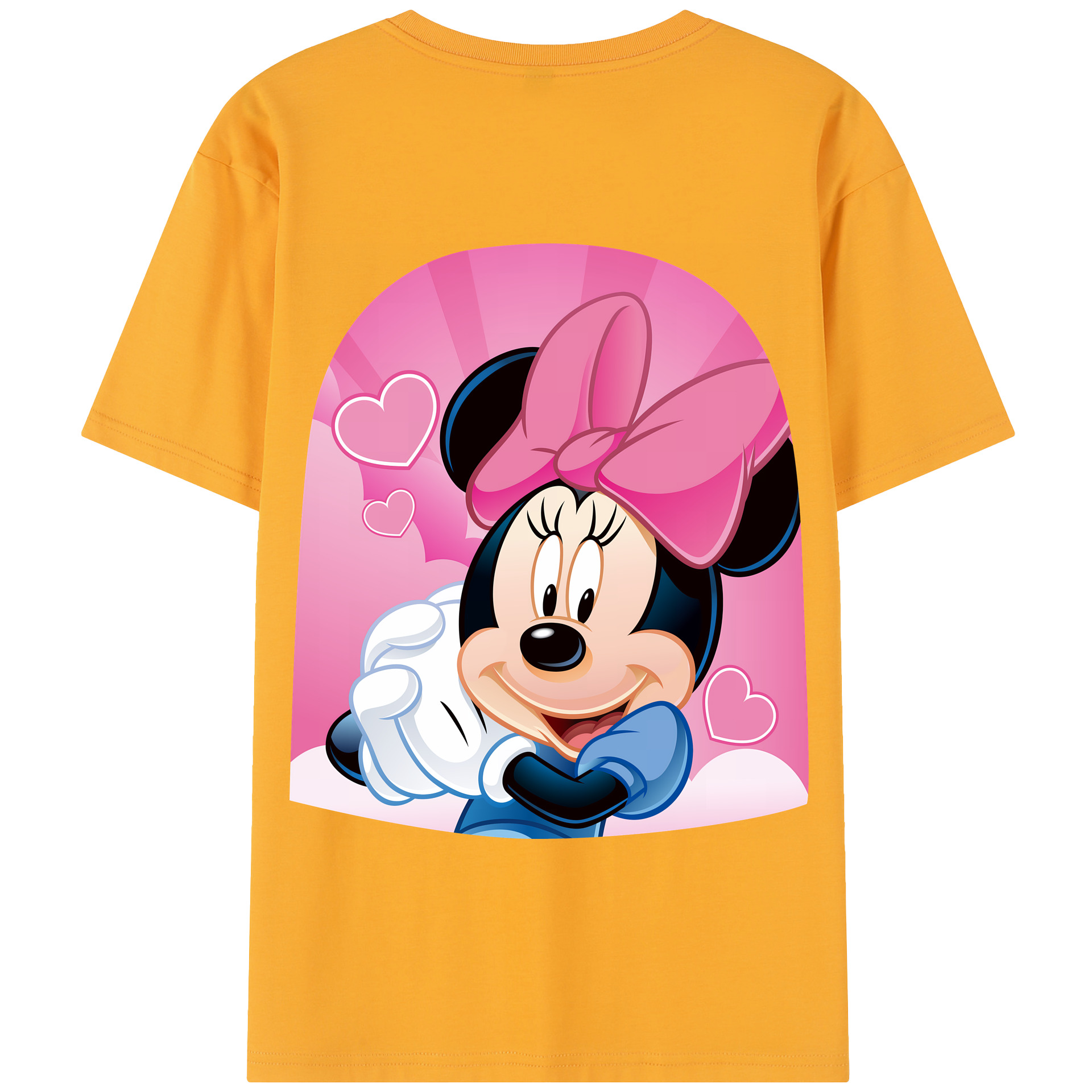 （画像用） ミッキーマウス Mickey Mouse 綿100％半袖Tシャツ（背面プリント）