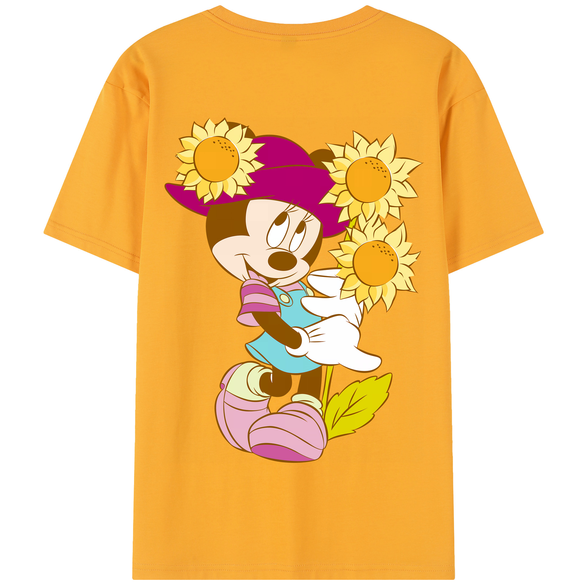 （画像用） ミッキーマウス Mickey Mouse 綿100％半袖Tシャツ（背面プリント）