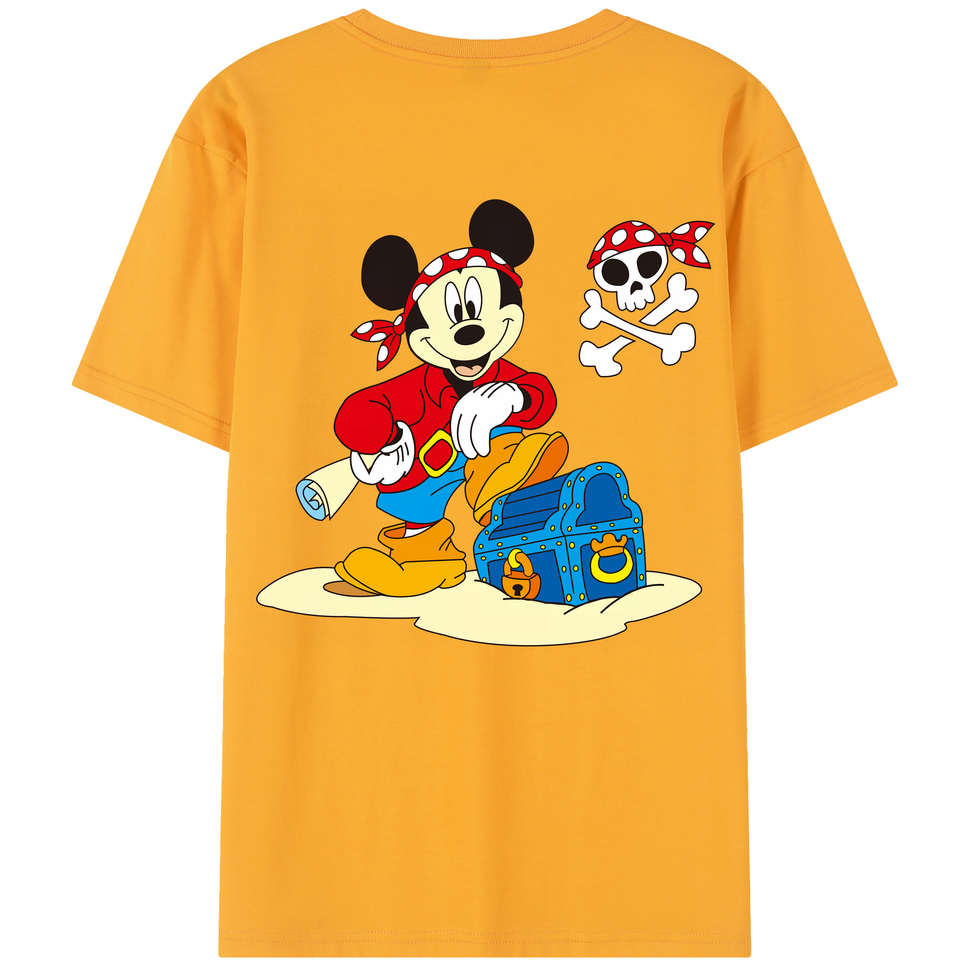 （画像用） ミッキーマウス Mickey Mouse 綿100％半袖Tシャツ（背面プリント）