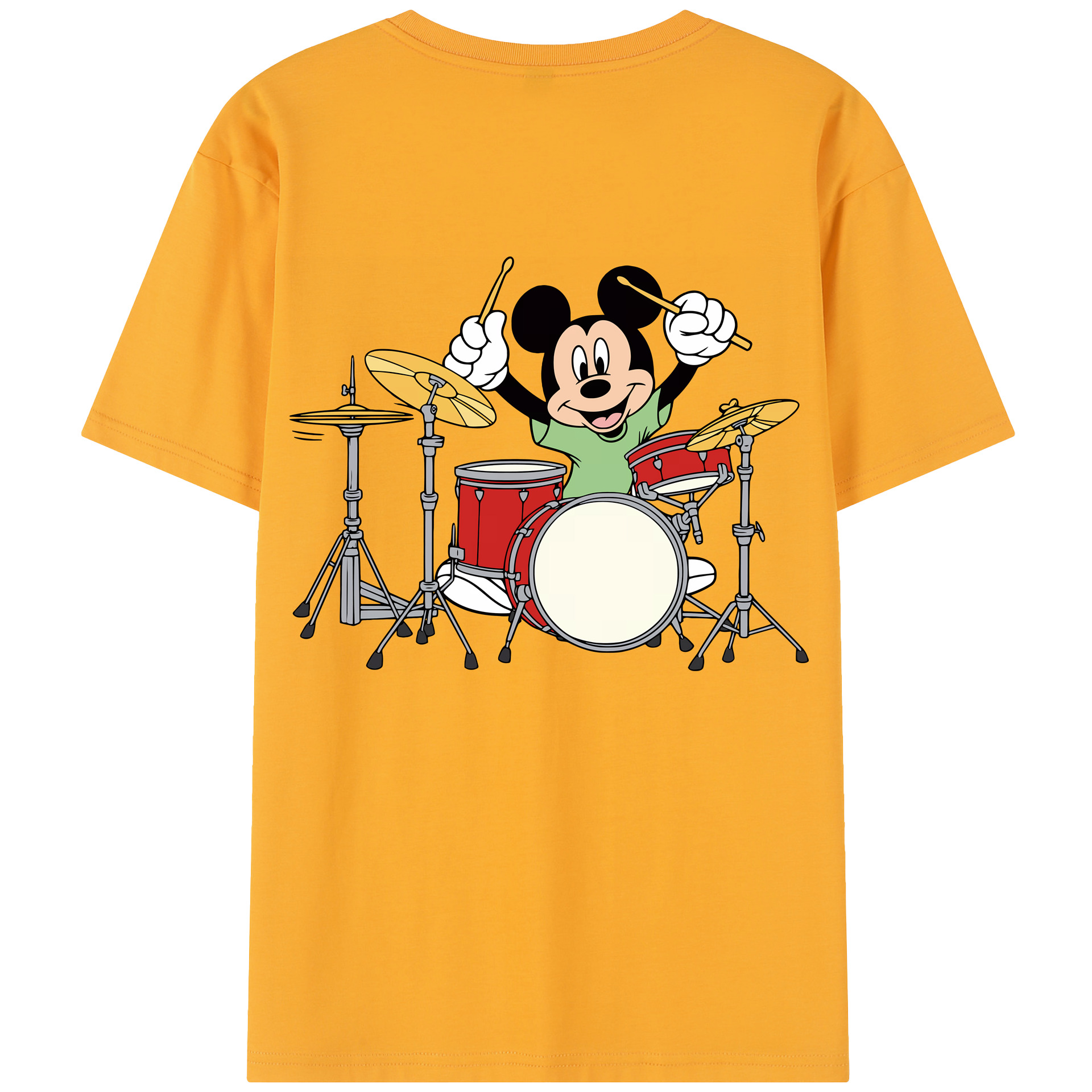 （画像用） ミッキーマウス Mickey Mouse 綿100％半袖Tシャツ（背面プリント）