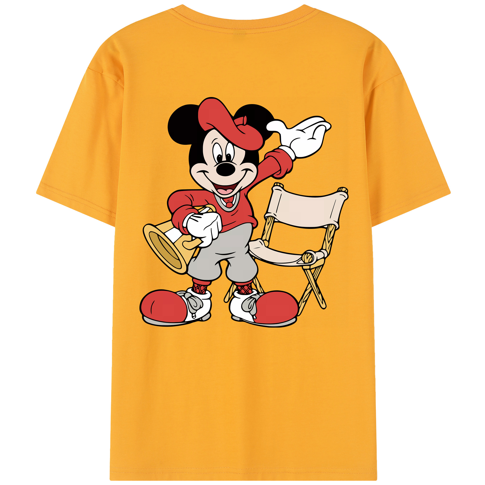 （画像用） ミッキーマウス Mickey Mouse 綿100％半袖Tシャツ（背面プリント）
