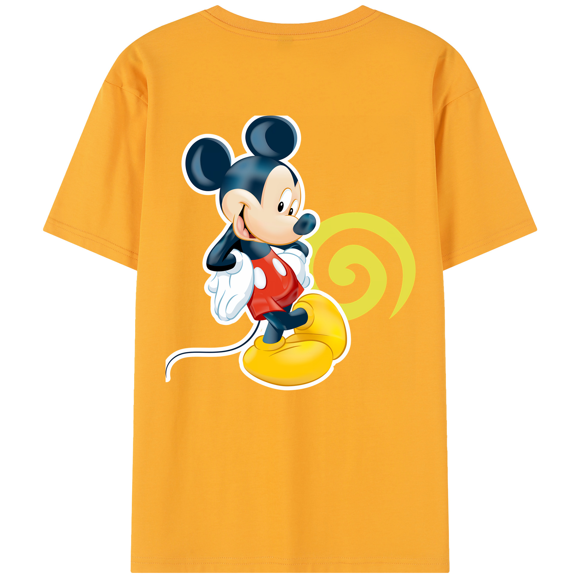 （画像用） ミッキーマウス Mickey Mouse 綿100％半袖Tシャツ（背面プリント）