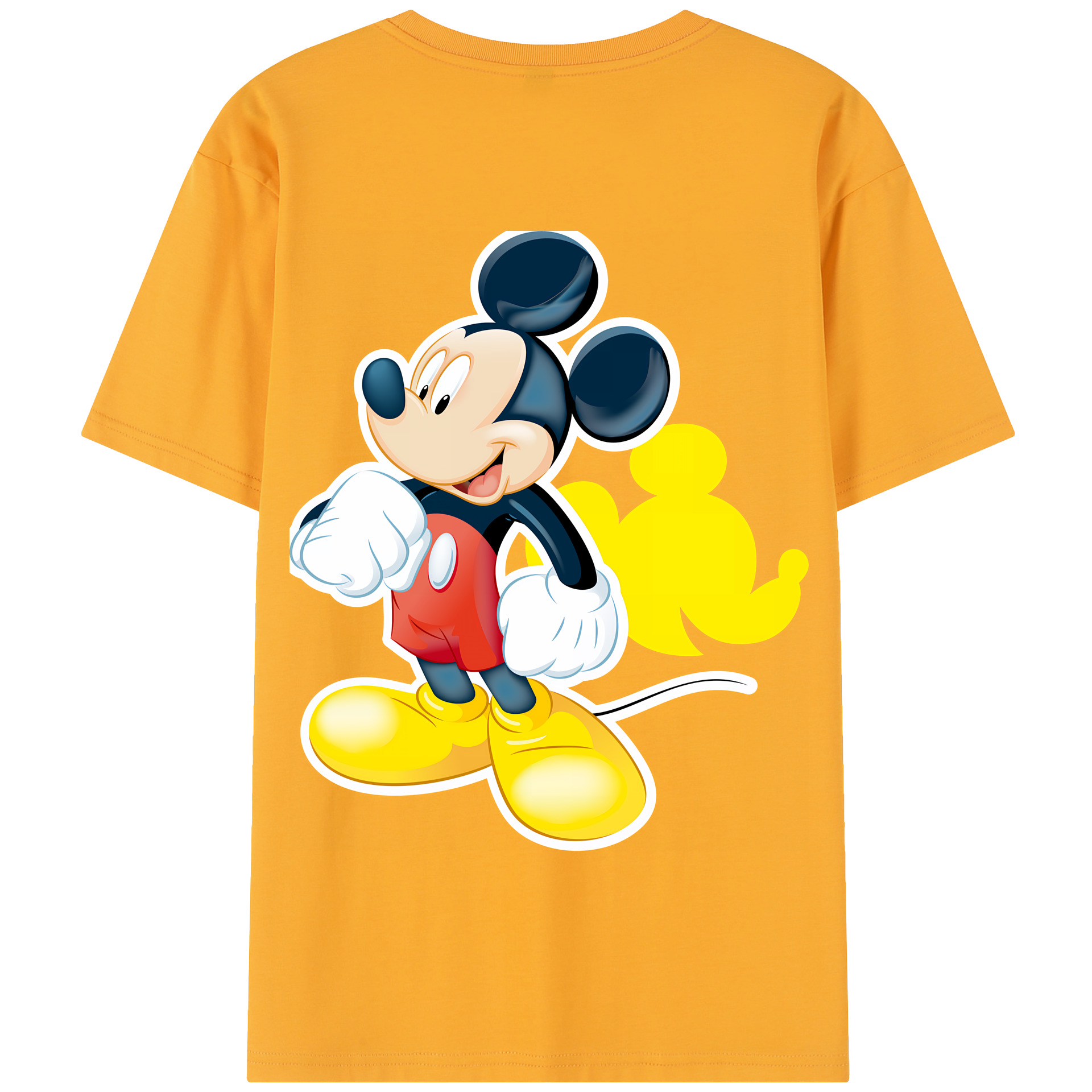 （画像用） ミッキーマウス Mickey Mouse 綿100％半袖Tシャツ（背面プリント）