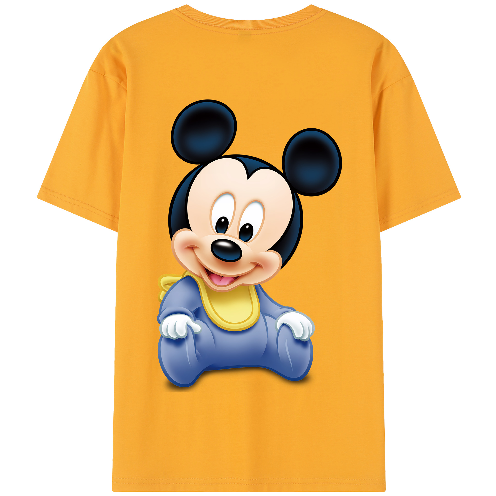 （画像用） ミッキーマウス Mickey Mouse 綿100％半袖Tシャツ（背面プリント）