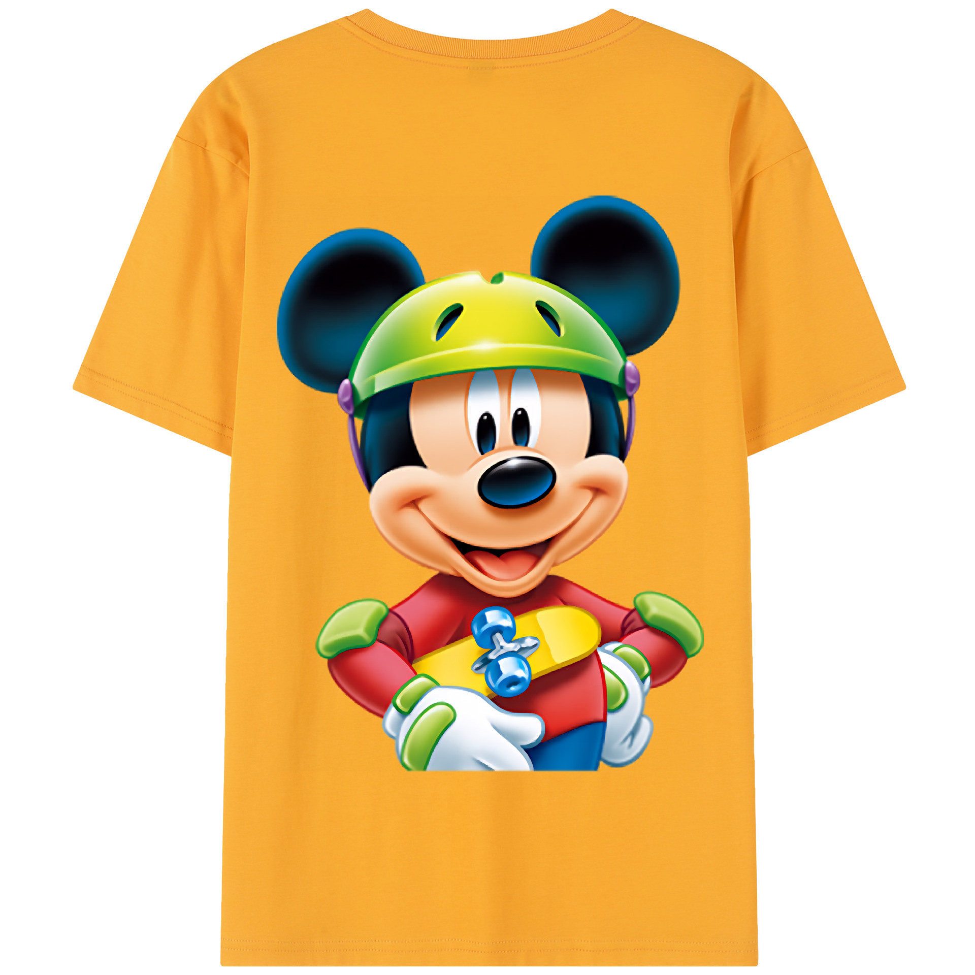 （画像用） ミッキーマウス Mickey Mouse 綿100％半袖Tシャツ（背面プリント）