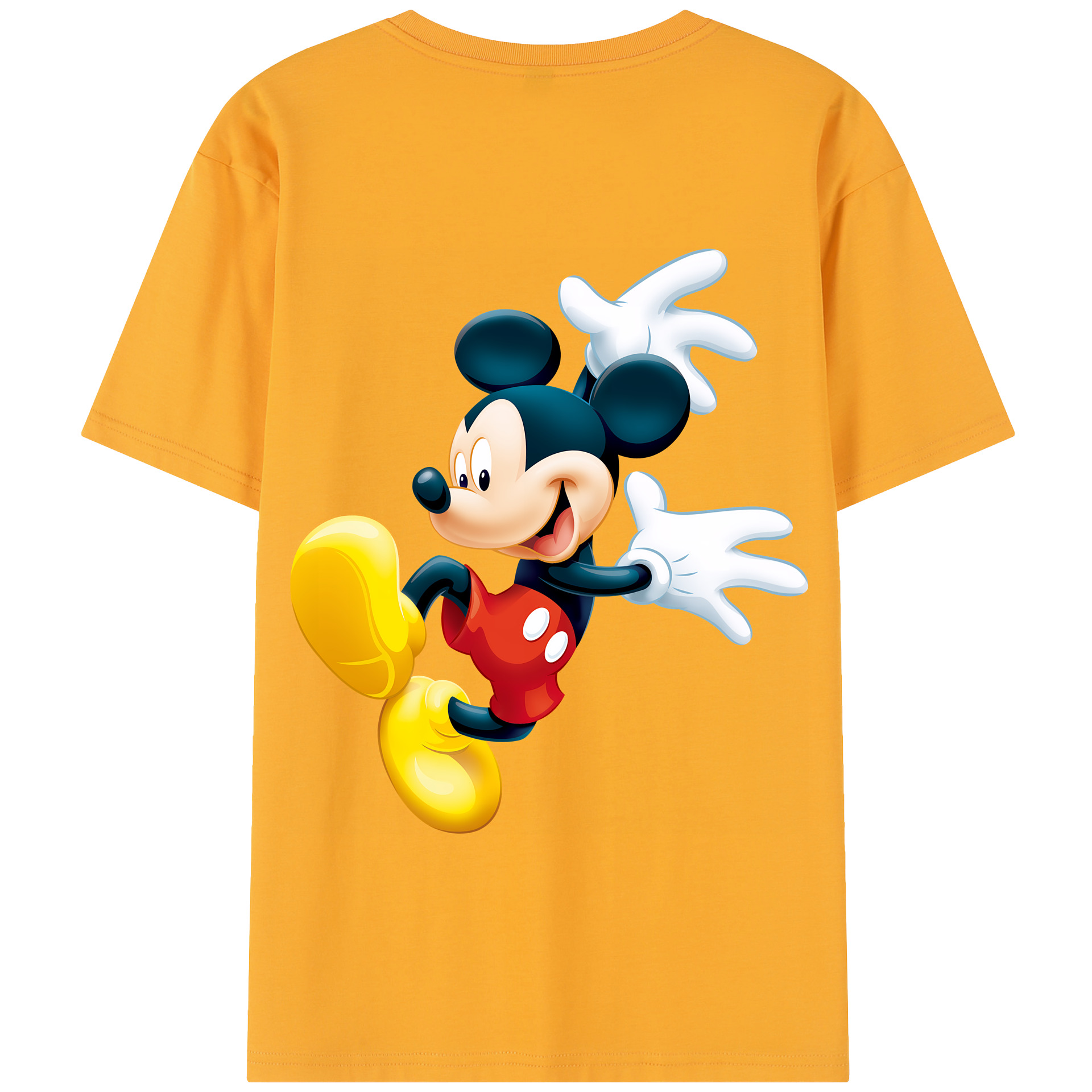 （画像用） ミッキーマウス Mickey Mouse 綿100％半袖Tシャツ（背面プリント）