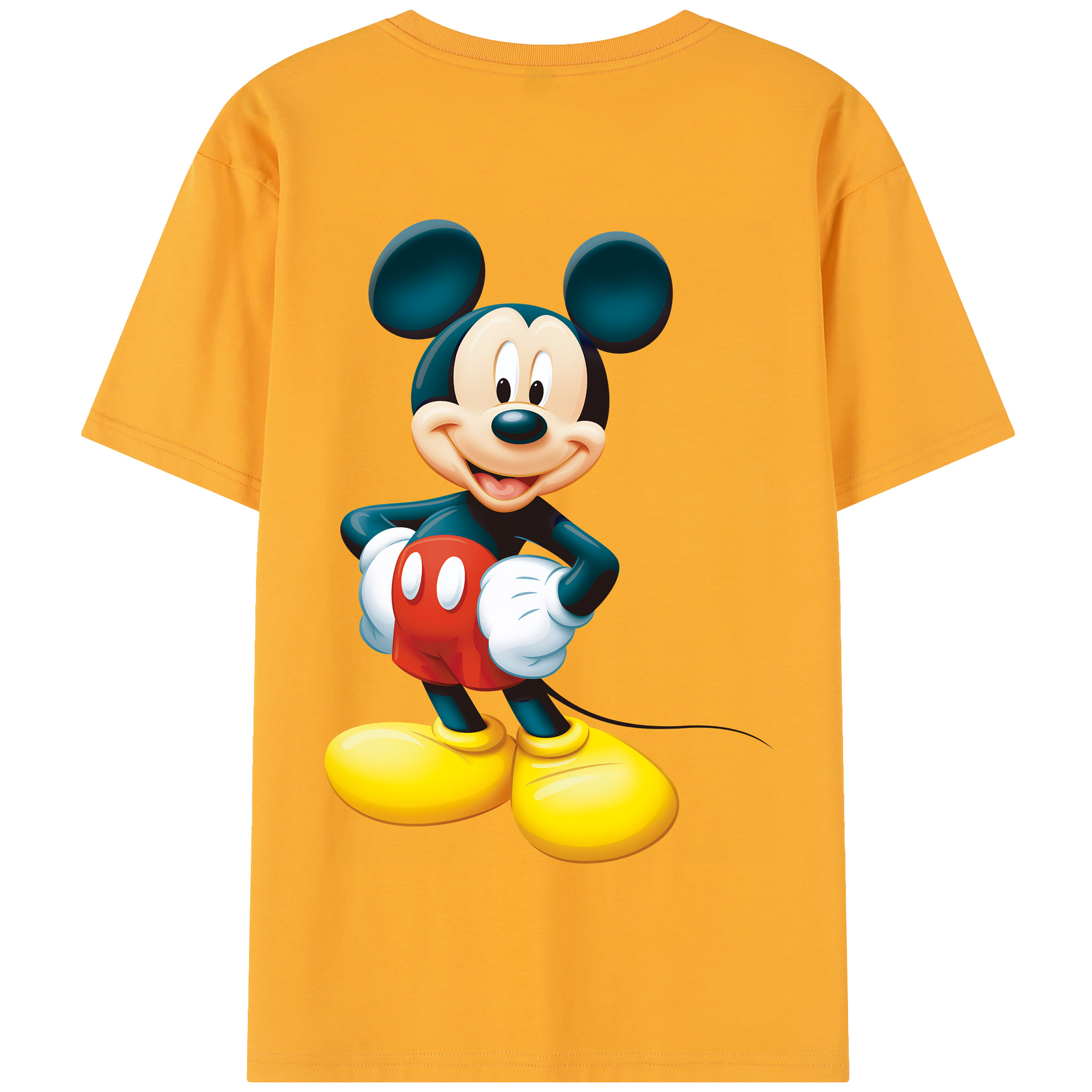 （画像用） ミッキーマウス Mickey Mouse 綿100％半袖Tシャツ（背面プリント）