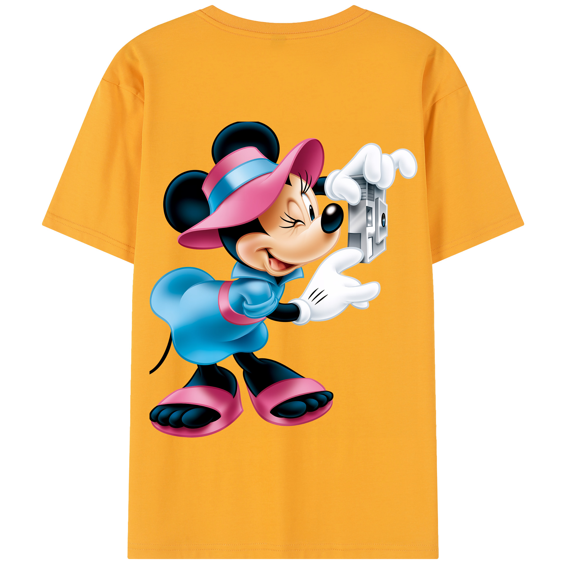 （画像用） ミッキーマウス Mickey Mouse 綿100％半袖Tシャツ（背面プリント）