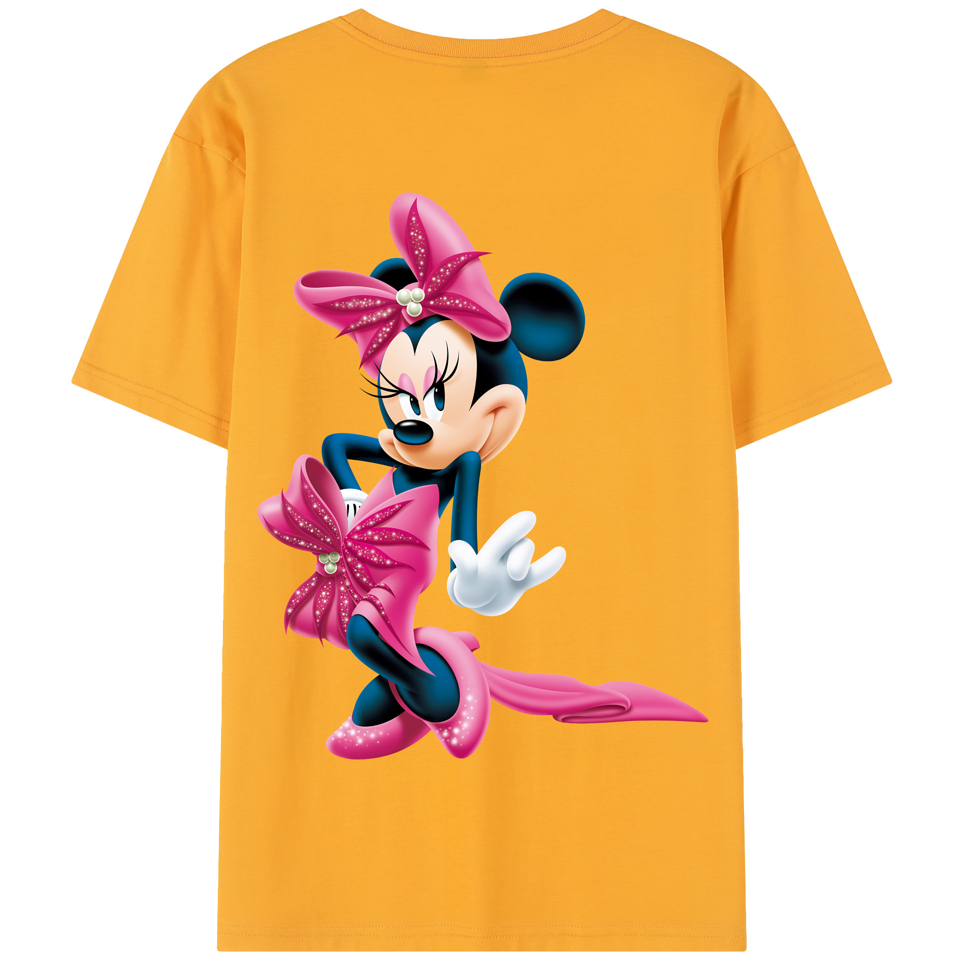 （画像用） ミッキーマウス Mickey Mouse 綿100％半袖Tシャツ（背面プリント）