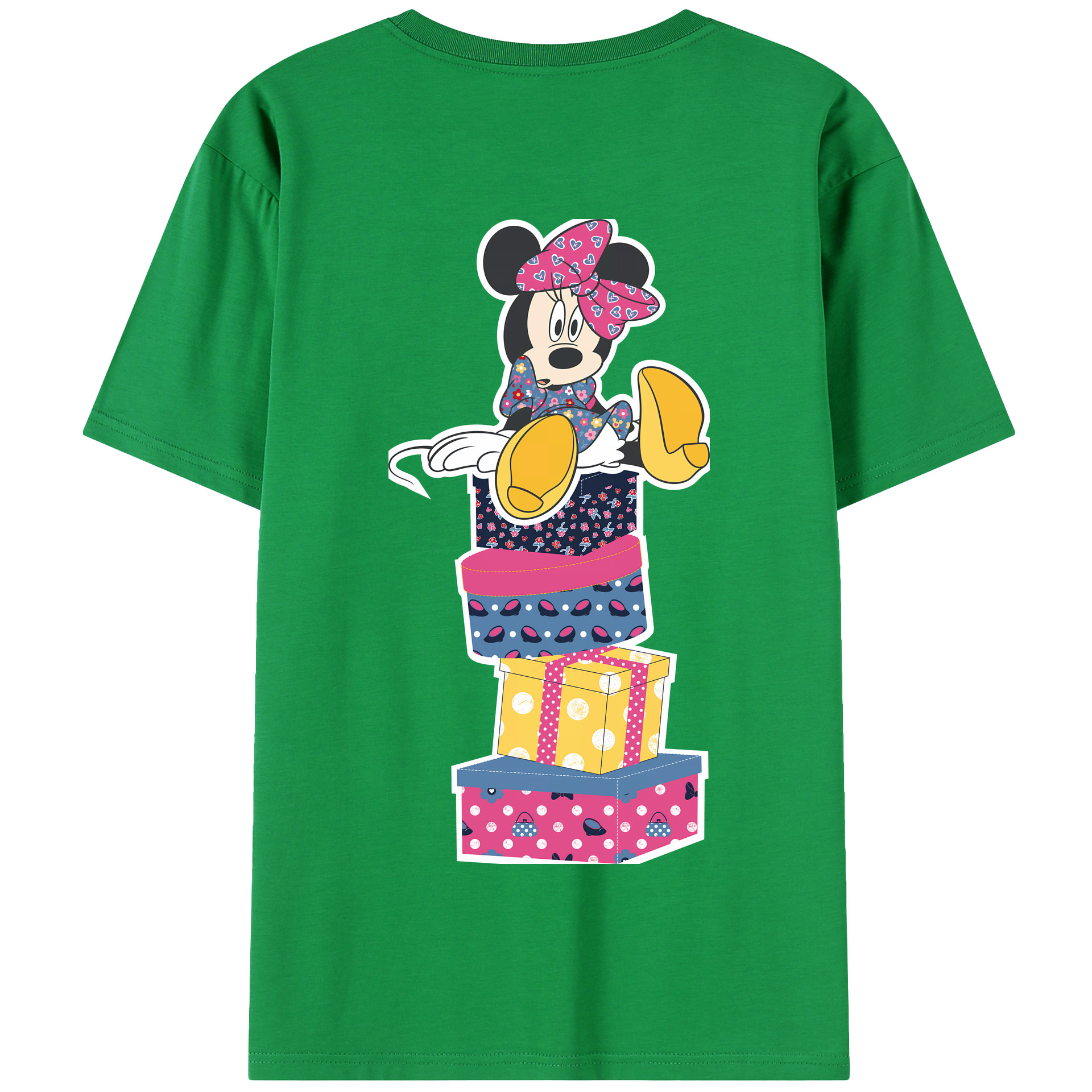 （画像用） ミッキーマウス Mickey Mouse 綿100％半袖Tシャツ（背面プリント）