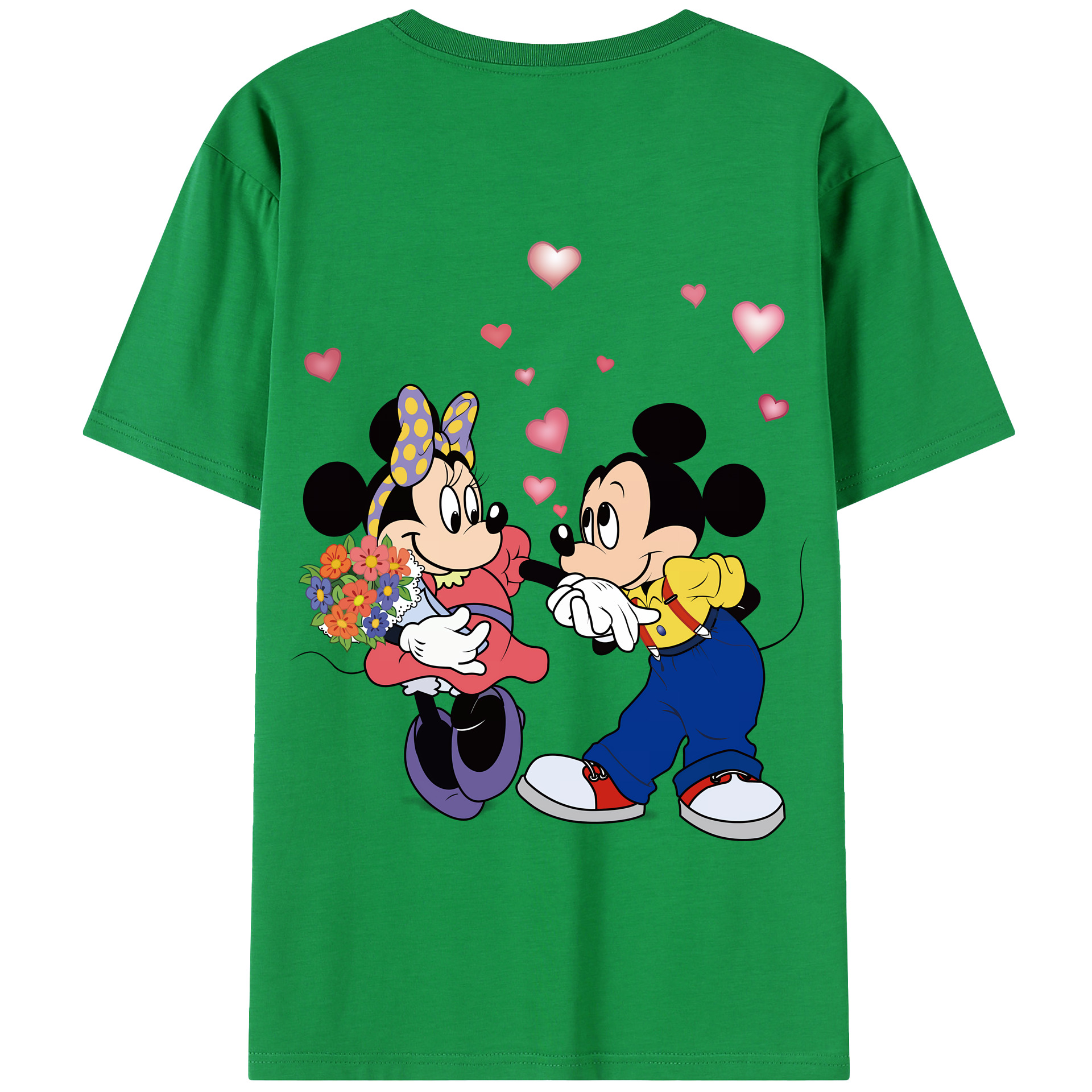（画像用） ミッキーマウス Mickey Mouse 綿100％半袖Tシャツ（背面プリント）