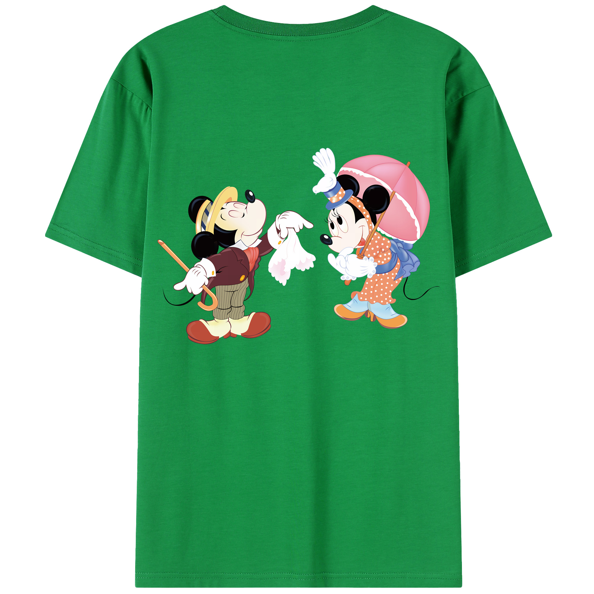 （画像用） ミッキーマウス Mickey Mouse 綿100％半袖Tシャツ（背面プリント）