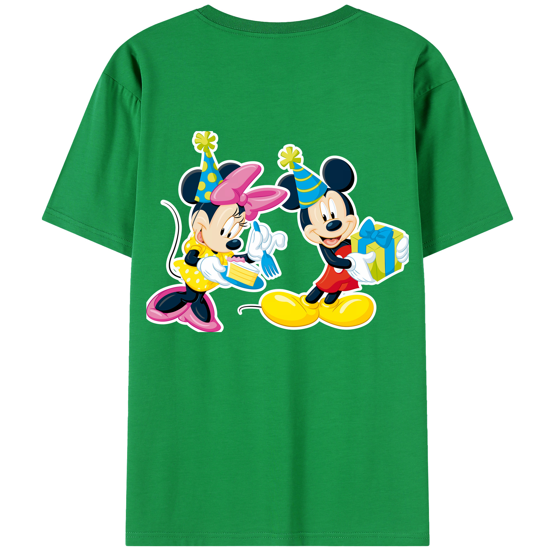 （画像用） ミッキーマウス Mickey Mouse 綿100％半袖Tシャツ（背面プリント）