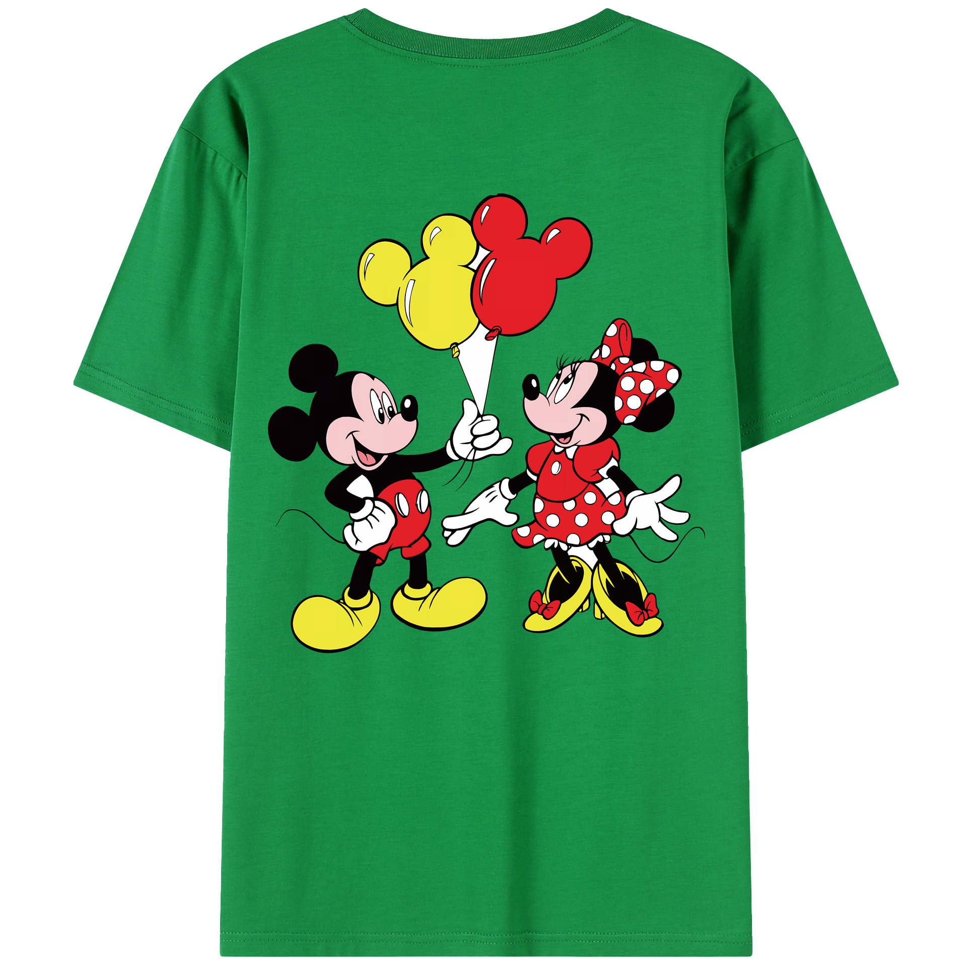 （画像用） ミッキーマウス Mickey Mouse 綿100％半袖Tシャツ（背面プリント）