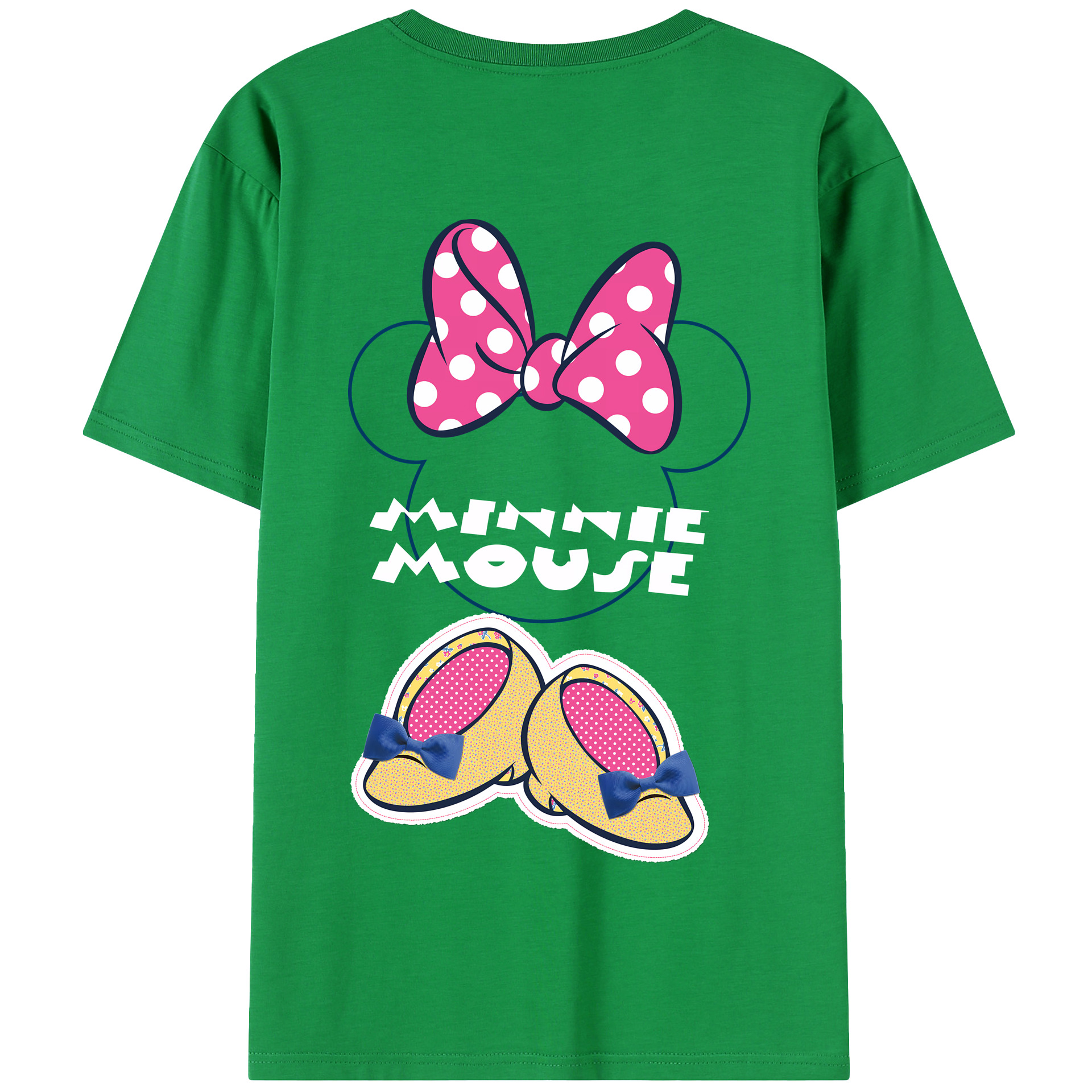 （画像用） ミッキーマウス Mickey Mouse 綿100％半袖Tシャツ（背面プリント）