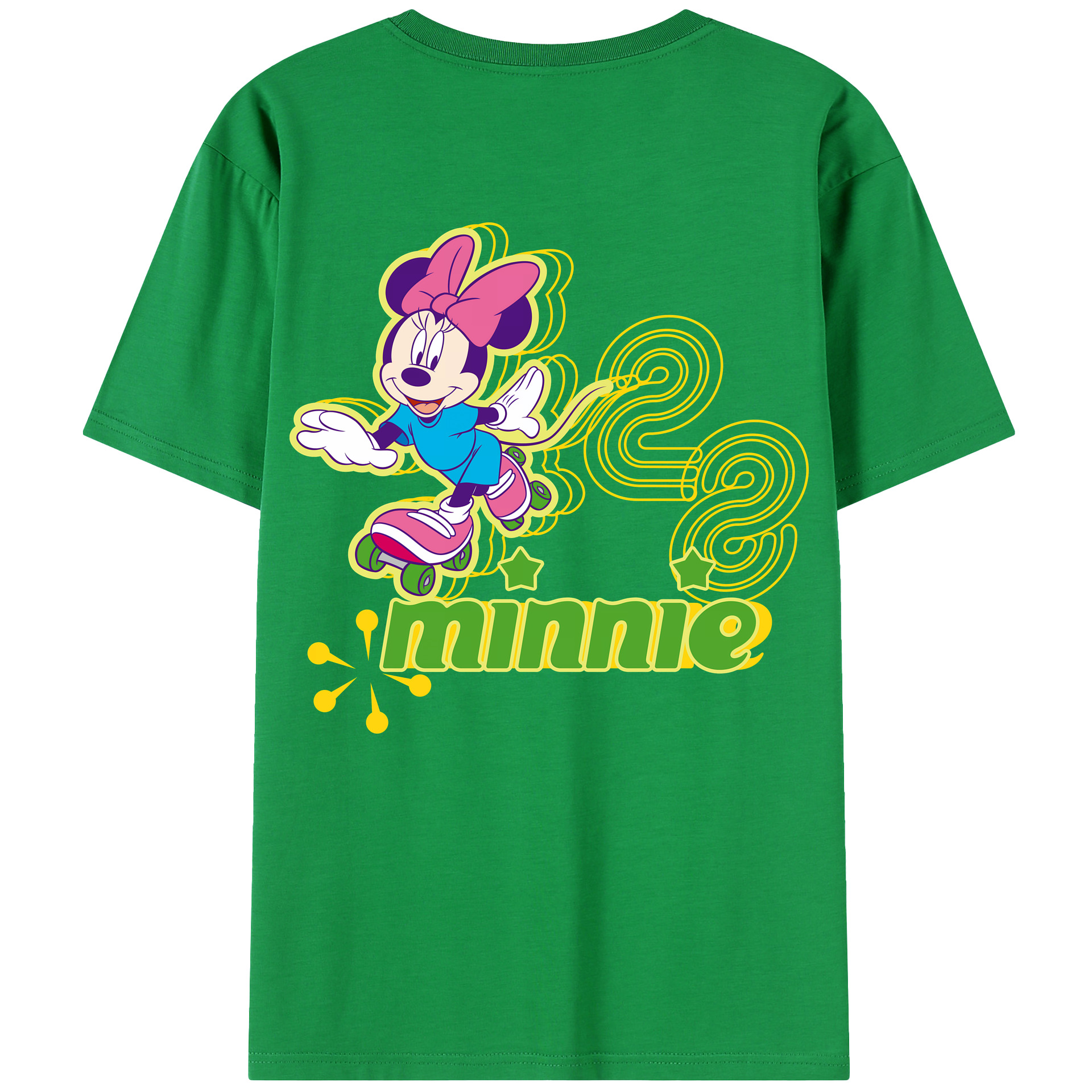 （画像用） ミッキーマウス Mickey Mouse 綿100％半袖Tシャツ（背面プリント）