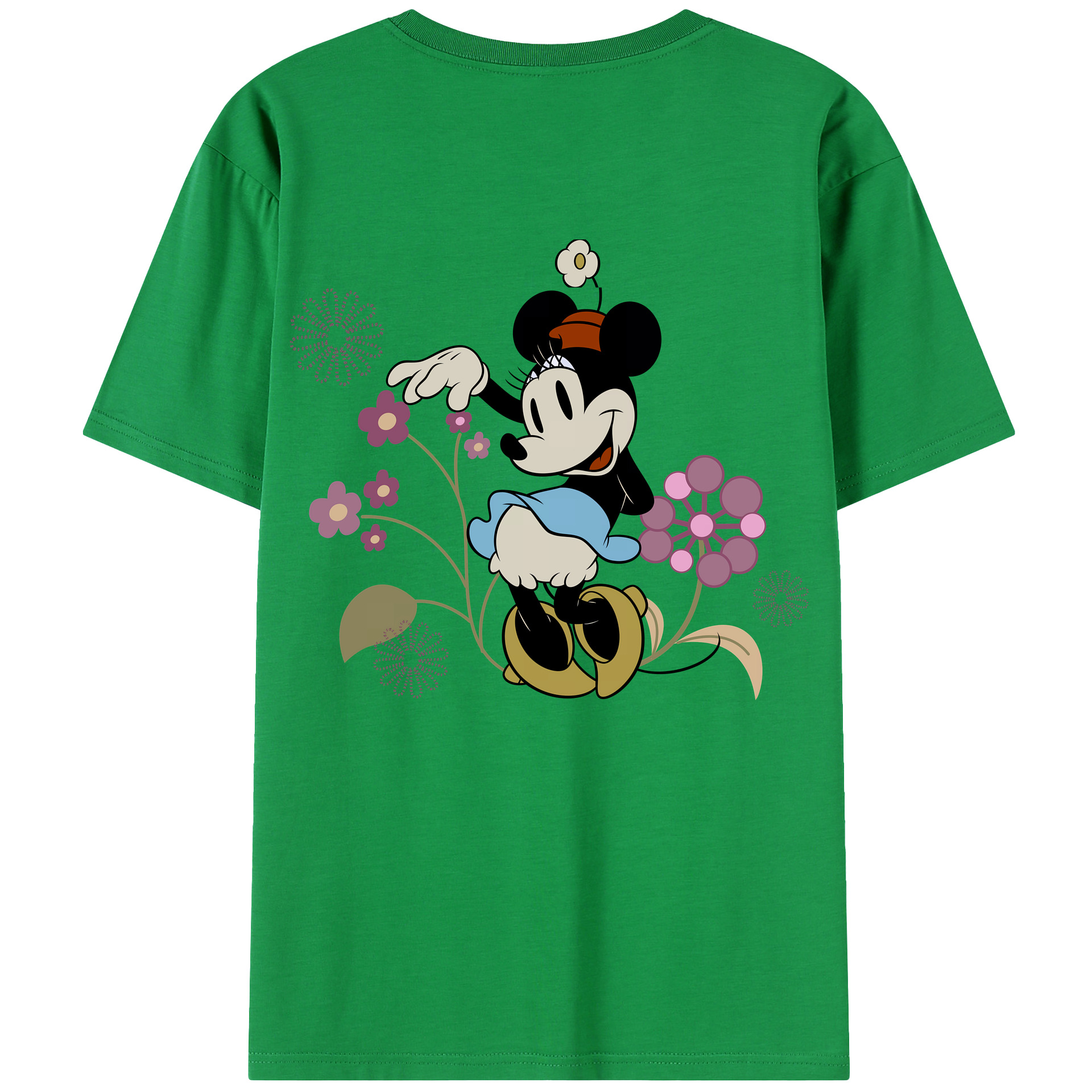 （画像用） ミッキーマウス Mickey Mouse 綿100％半袖Tシャツ（背面プリント）