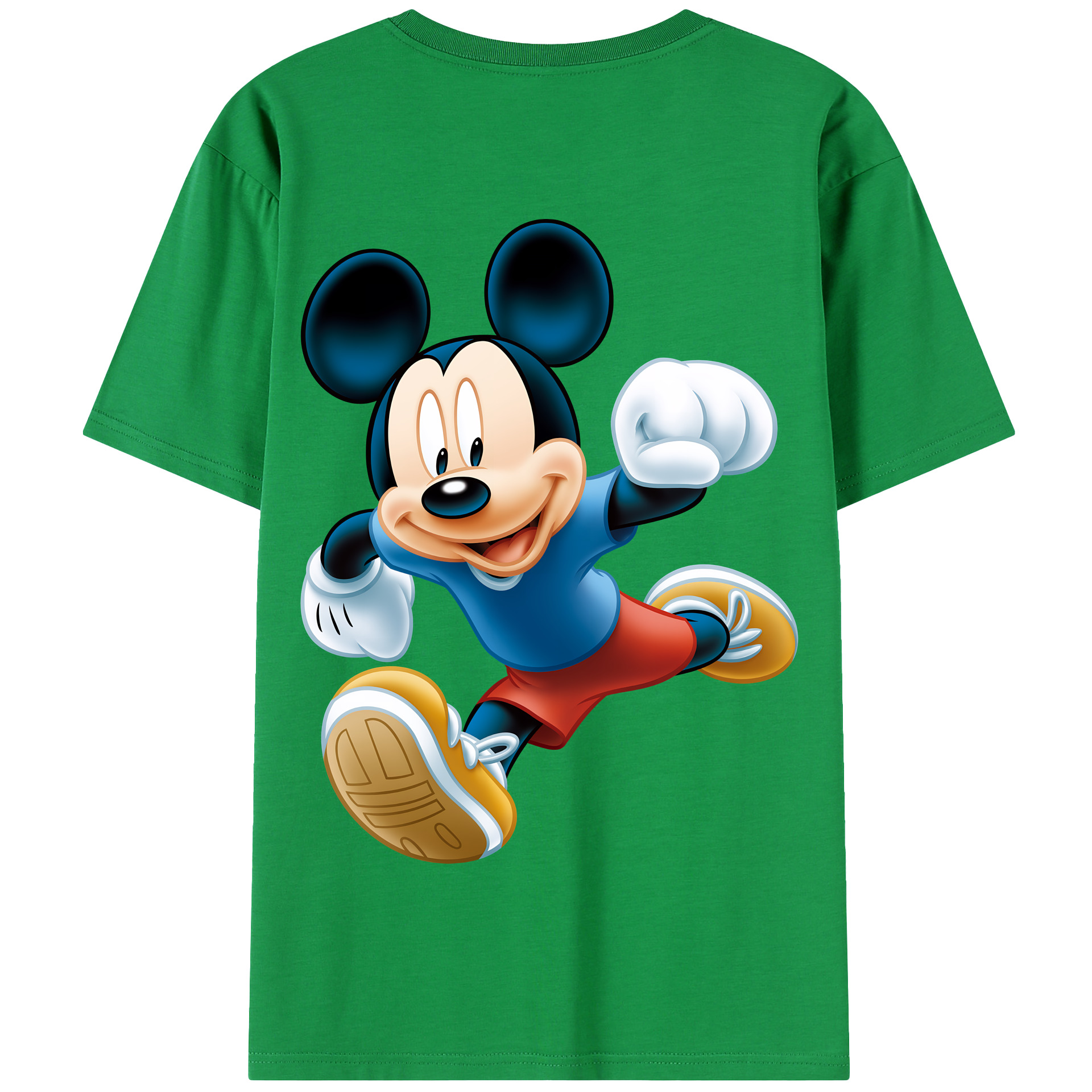 （画像用） ミッキーマウス Mickey Mouse 綿100％半袖Tシャツ（背面プリント）